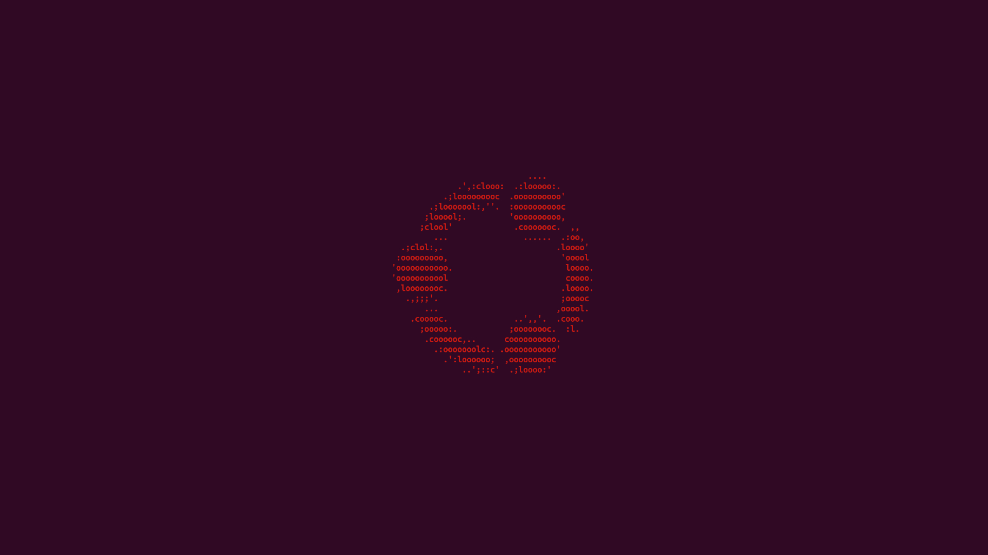 Ubuntu OS ASCII Art Logo HD Wallpaper