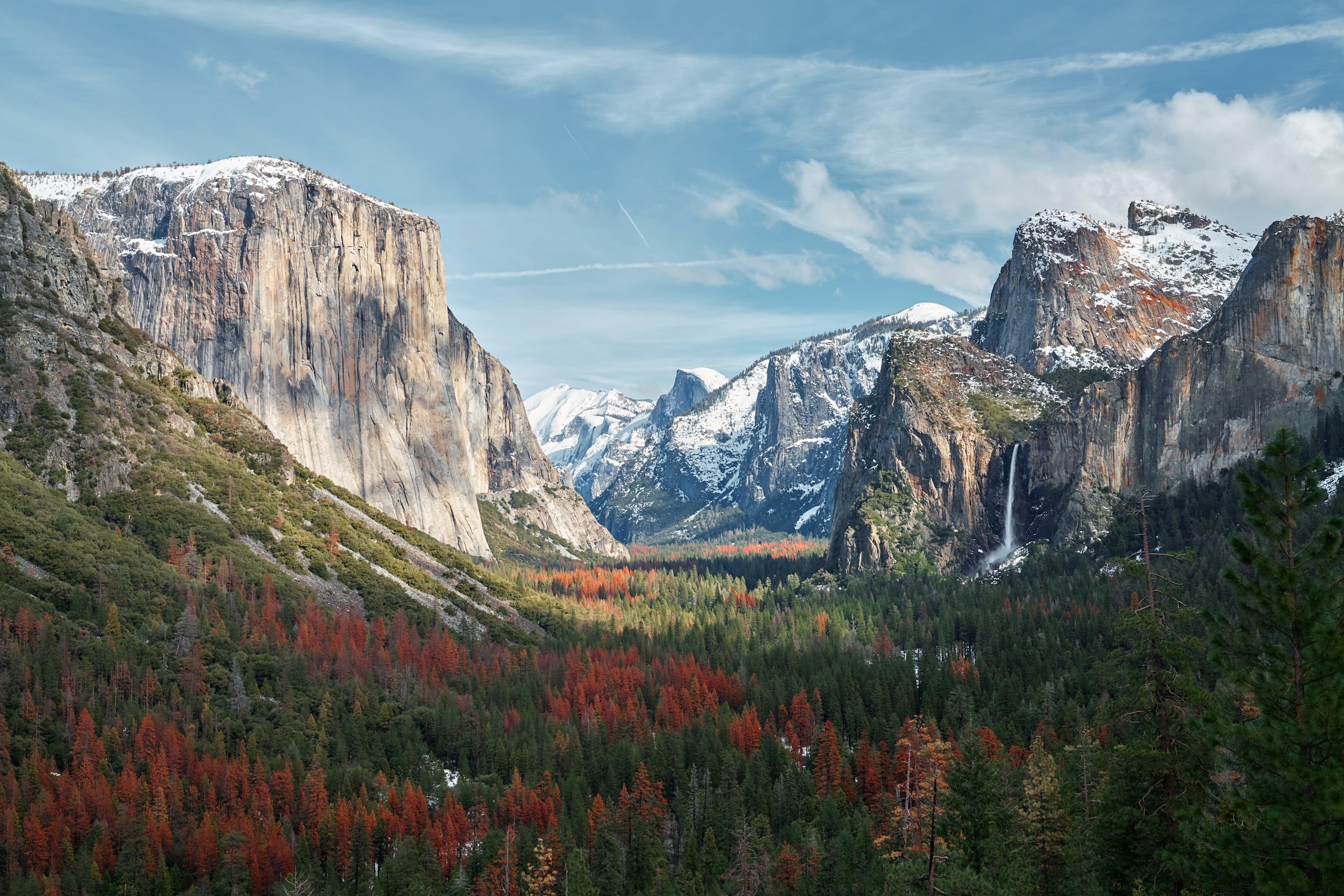 Yosemite Valley with El Capitan and Bridalveil Fall HD Wallpaper