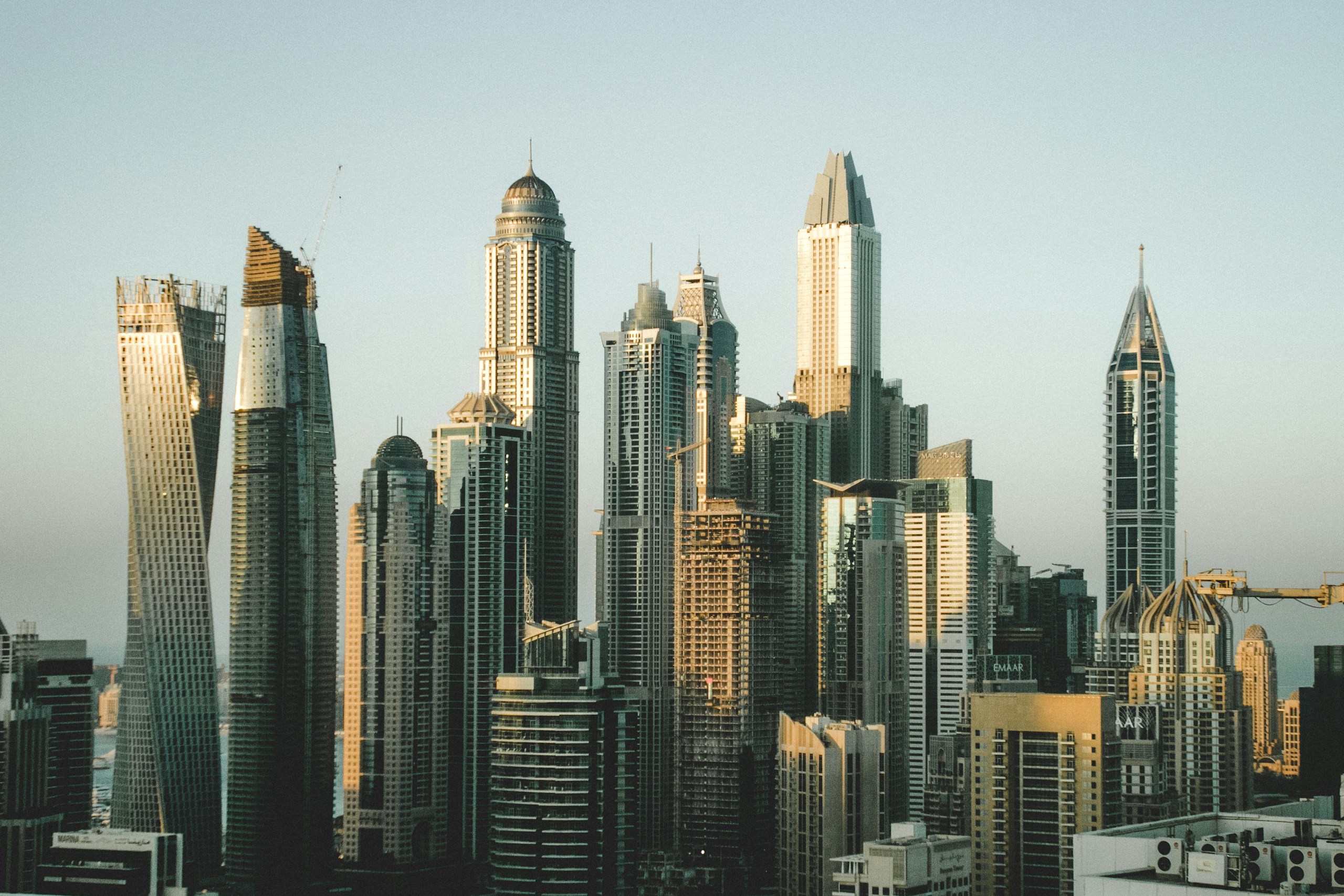 Dubai Marina Skyline with Modern Skyscrapers HD Wallpaper