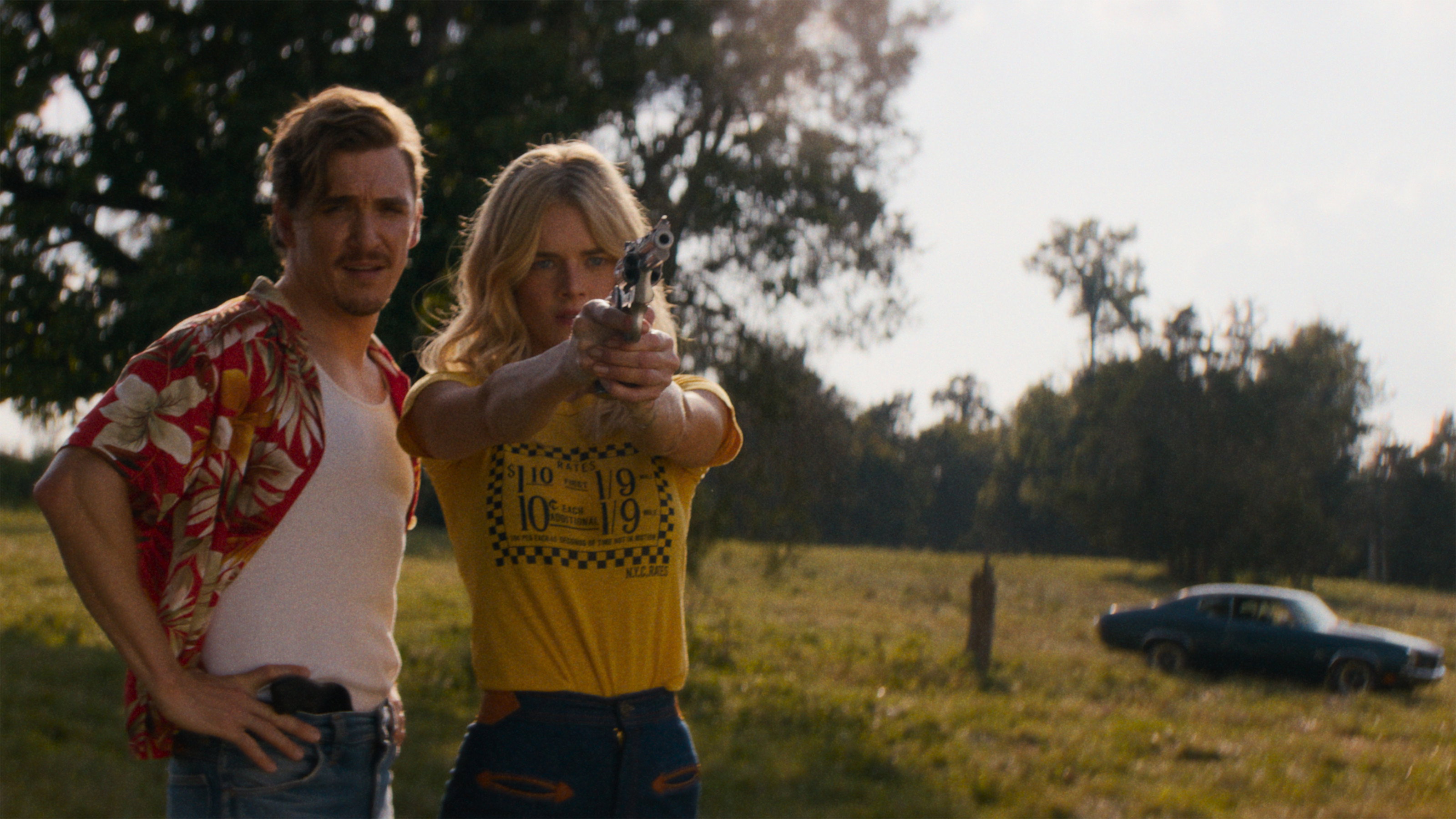 Kyle Gallner and Samara Weaving in Carolina Caroline HD Wallpaper