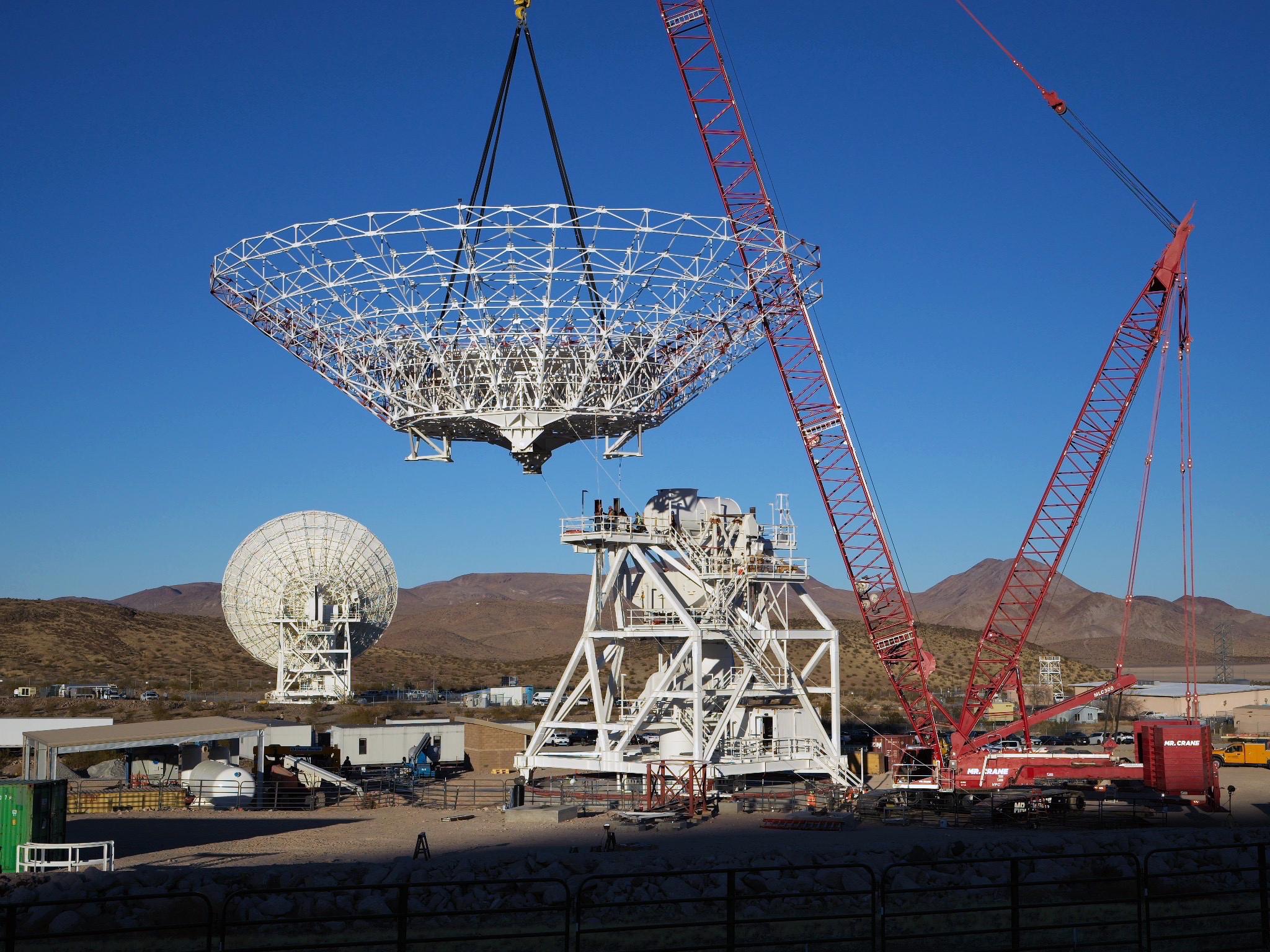 Deep Space Station 23 Antenna Reflector Installation HD Wallpaper