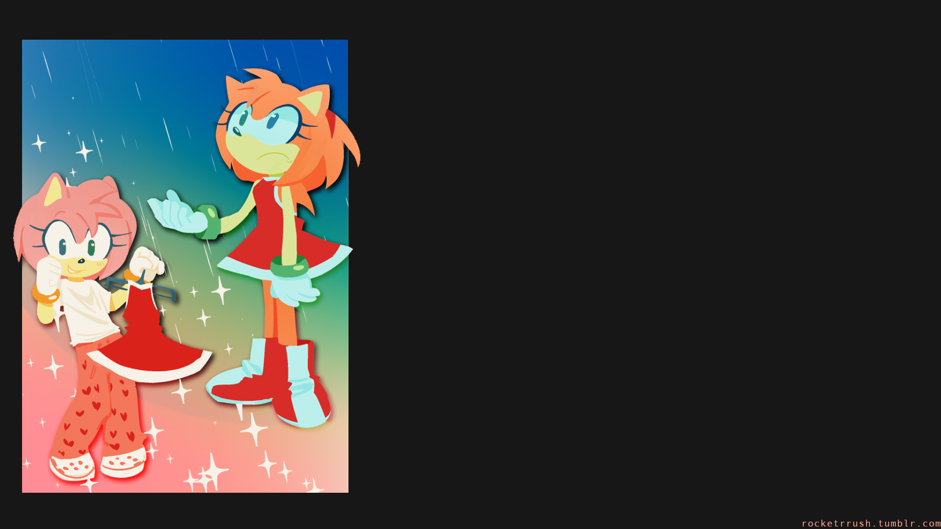 Amy Rose from Sonic the Hedgehog Fan Art HD Wallpaper