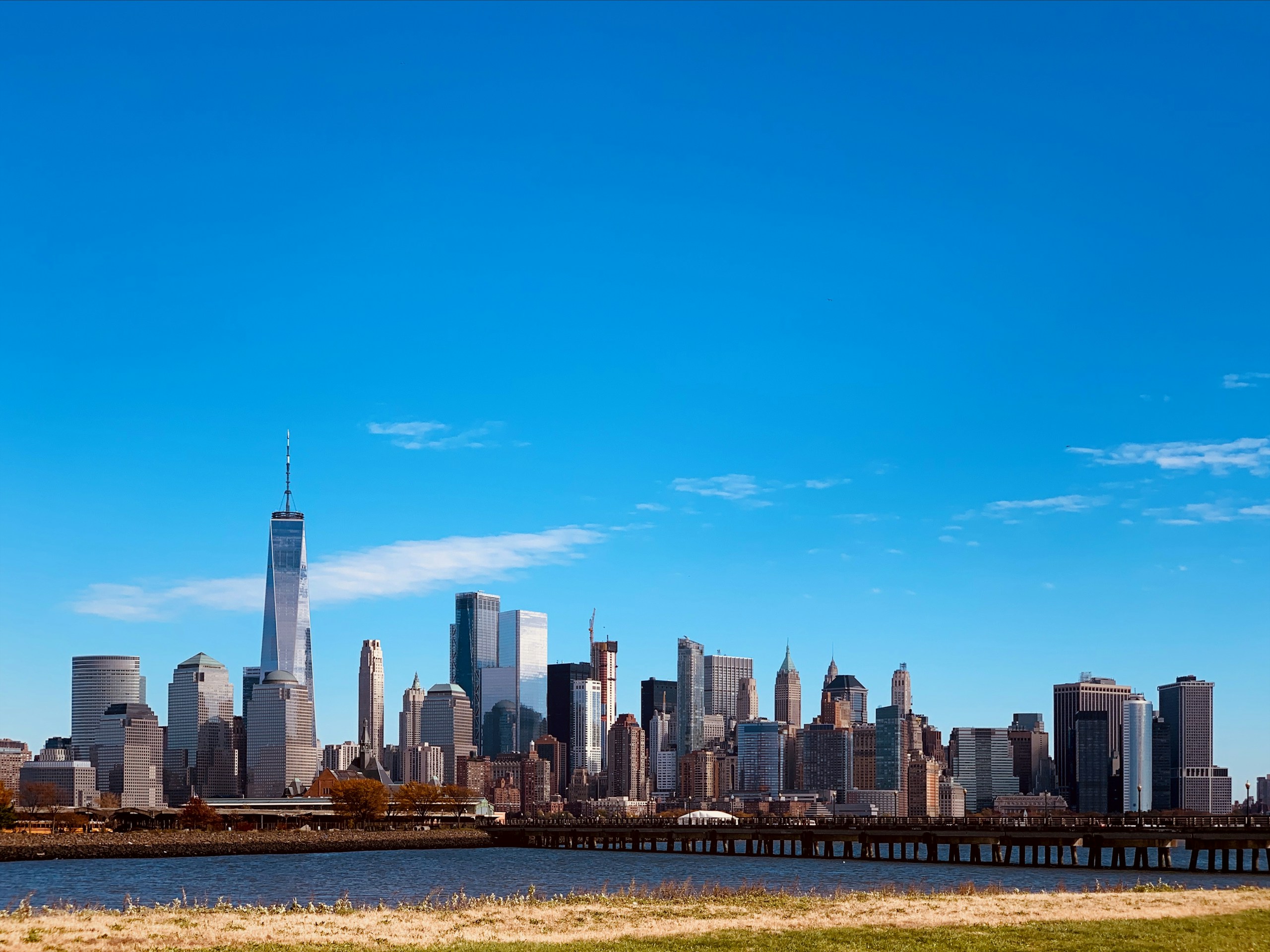 Lower Manhattan Skyline from Liberty State Park HD Wallpaper