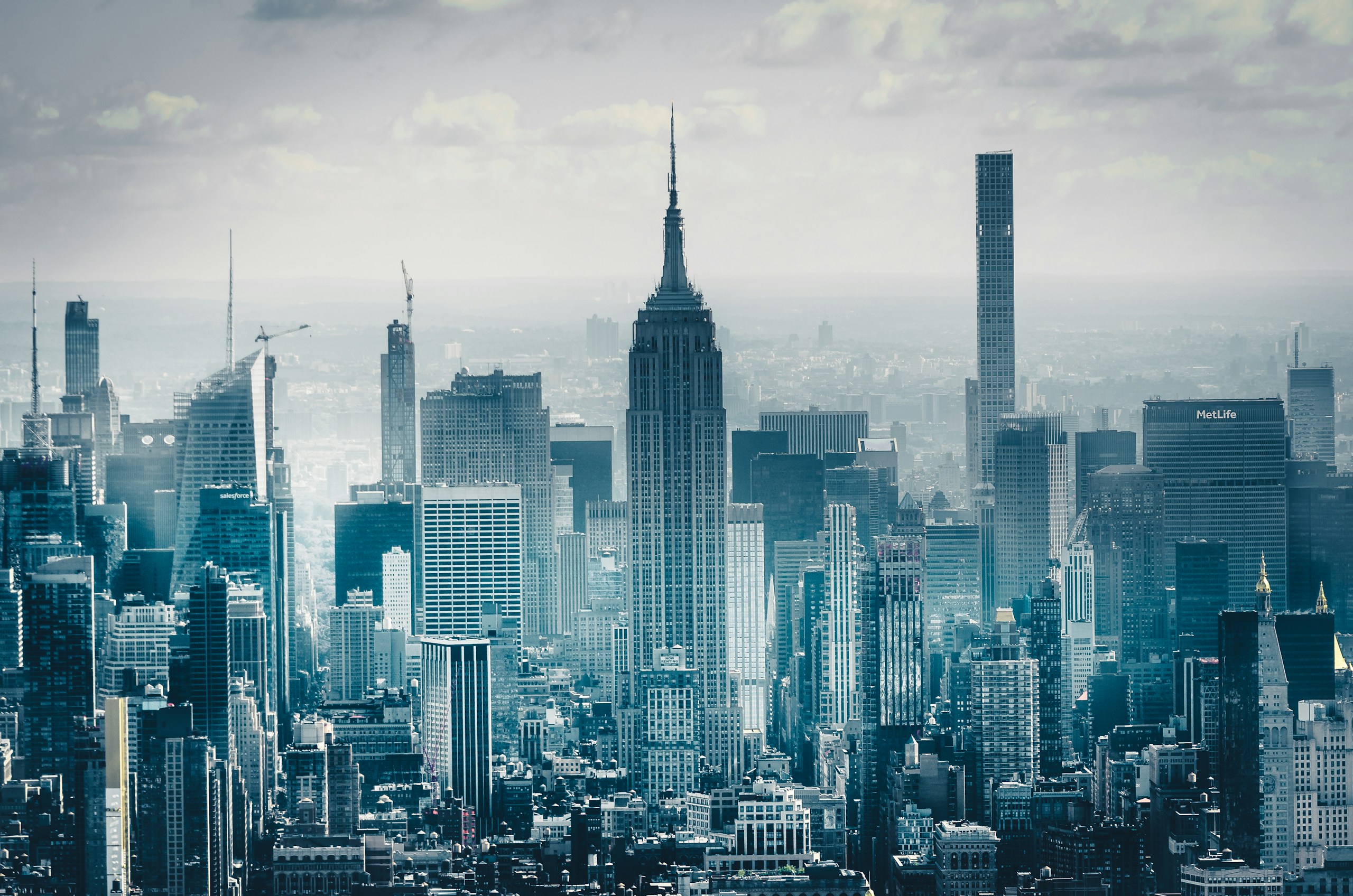New York City Skyline with Empire State Building HD Wallpaper