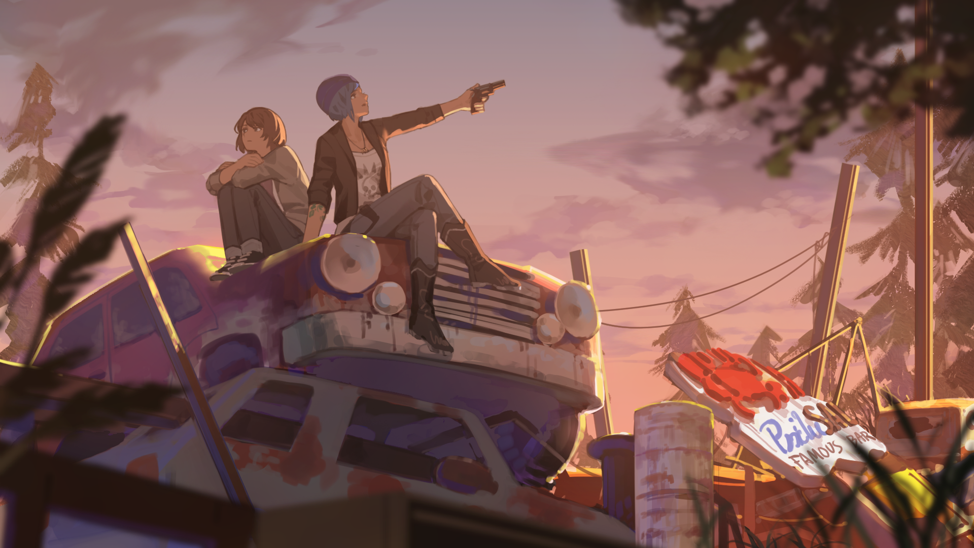 Max Caulfield and Chloe Price in Life is Strange HD Wallpaper