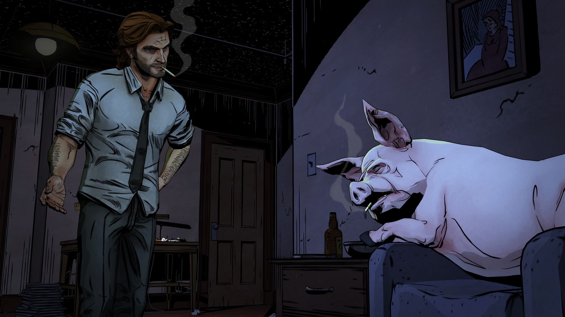 Bigby Wolf and Colin in The Wolf Among Us HD Wallpaper
