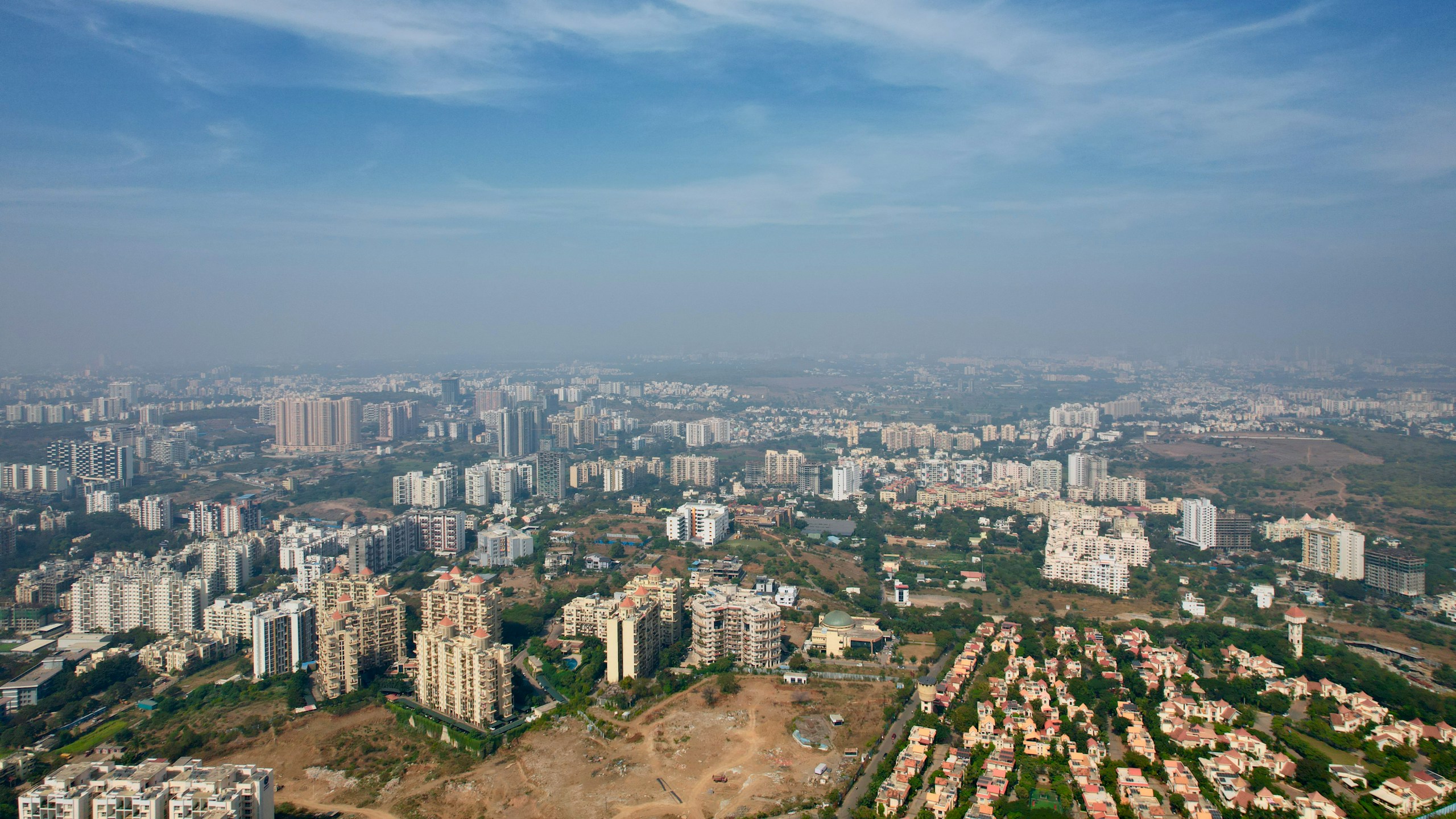 Aerial View of Undri in Pune India HD Wallpaper