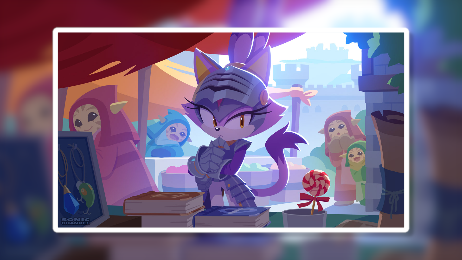 Blaze the Cat as Sir Percival from Sonic the Hedgehog HD Wallpaper
