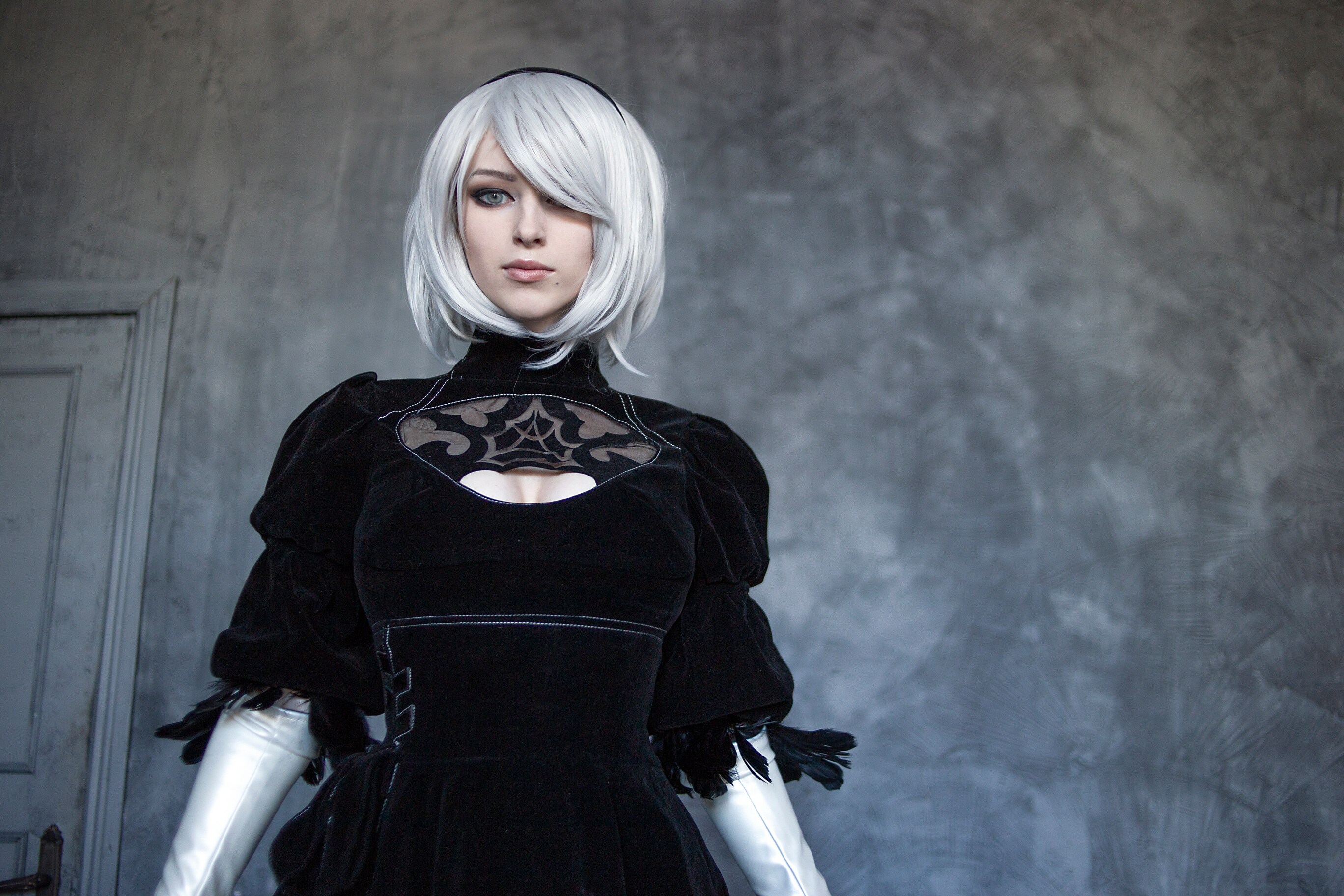 2B Cosplay from Nier Automata HD Wallpaper