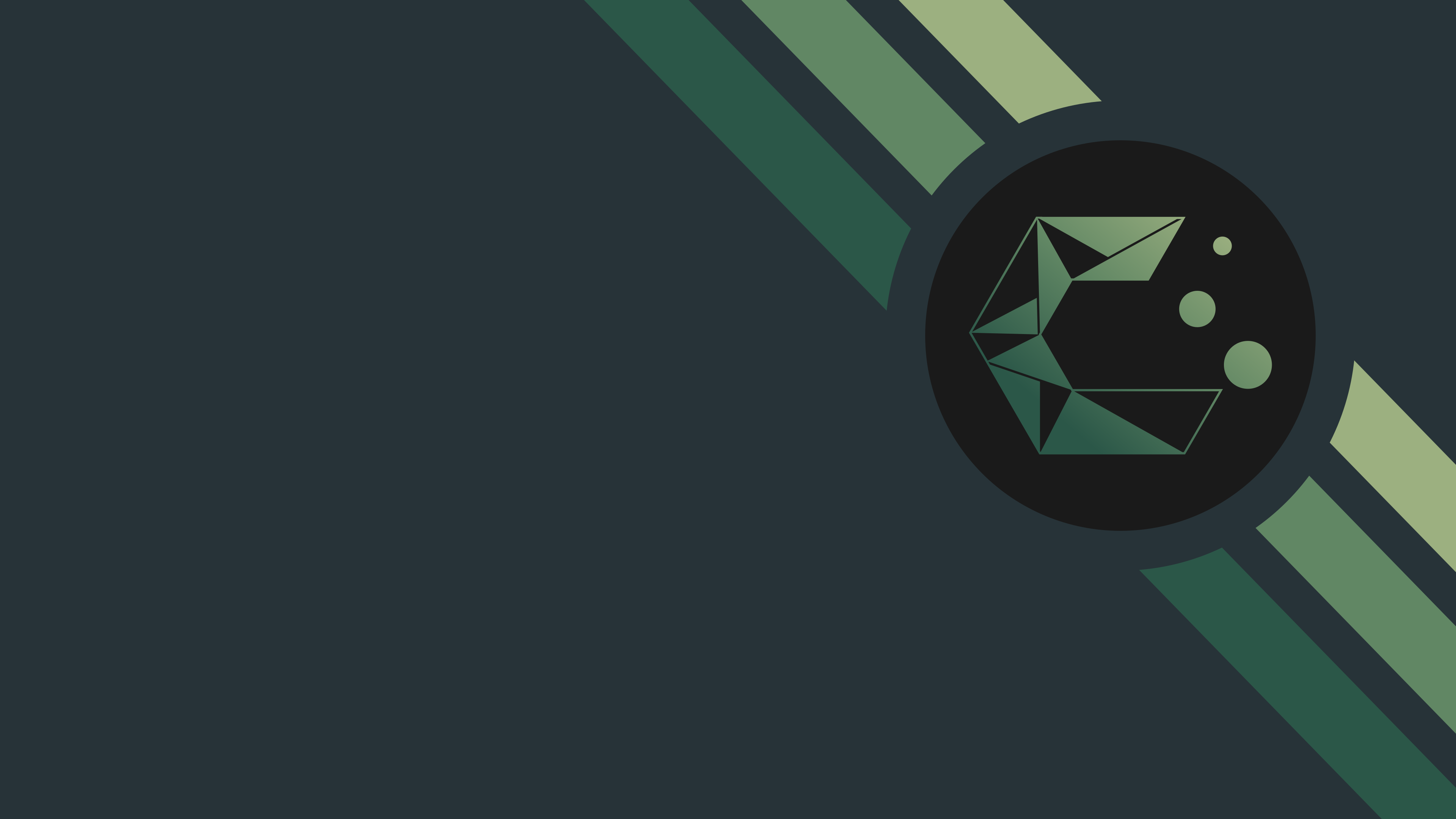 CachyOS Minimalist Logo with Green Diagonal Stripes HD Wallpaper