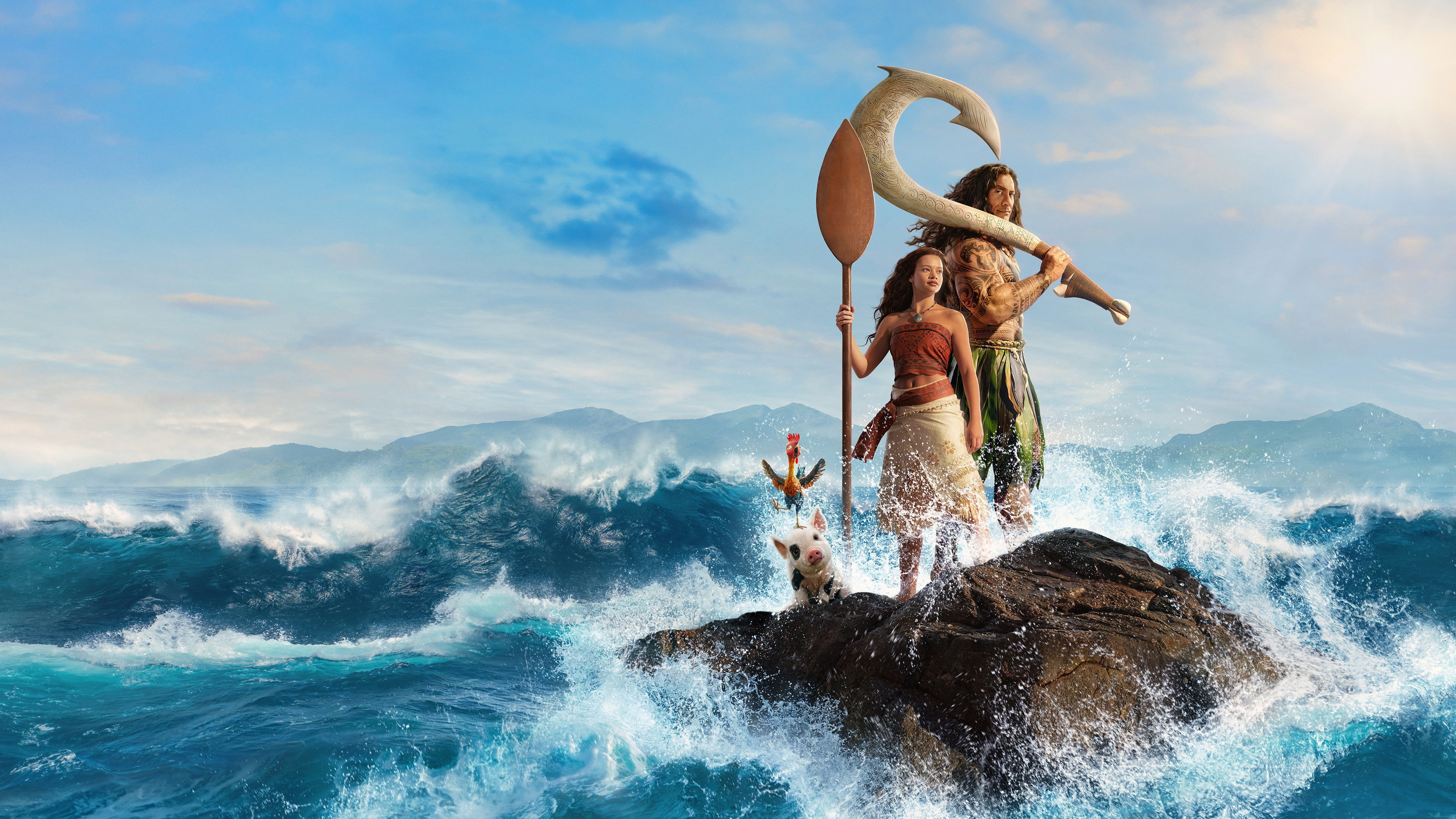 Moana and Maui in Disney's Live-Action Moana HD Wallpaper