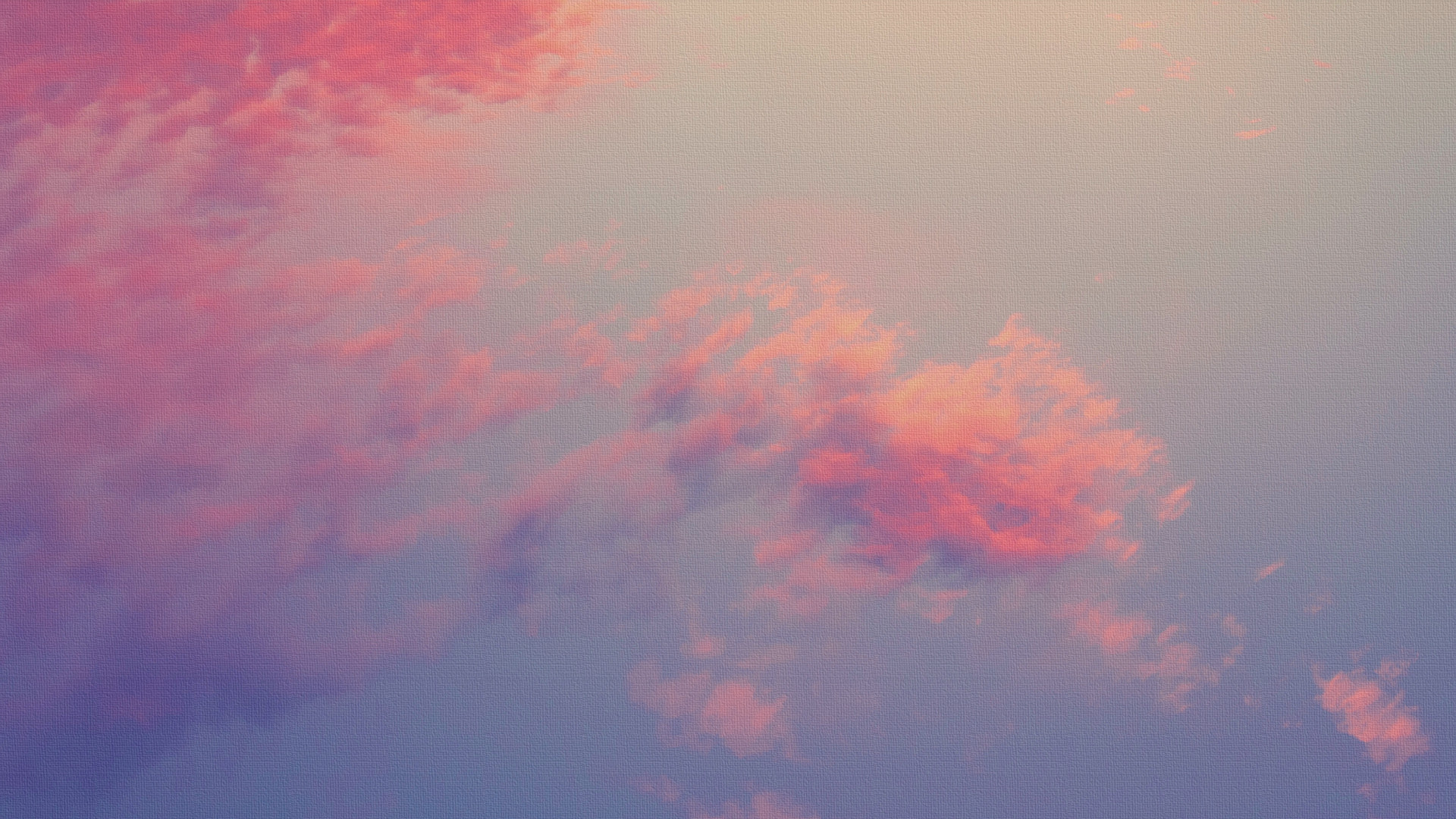 Soft Pink Clouds in a Pastel Blue Sky HD Wallpaper