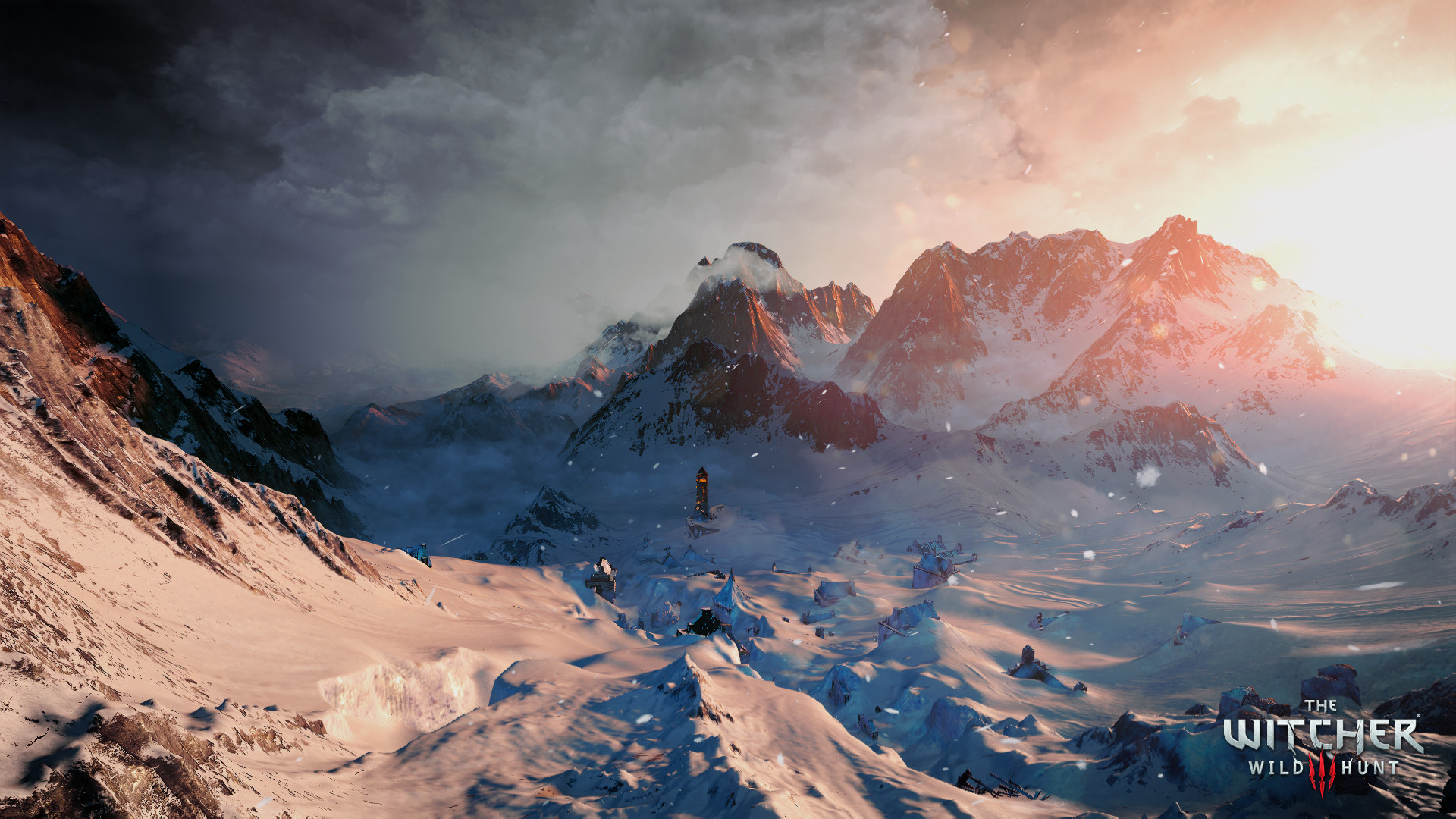 Snowy Mountain Landscape from The Witcher 3 Wild Hunt HD Wallpaper