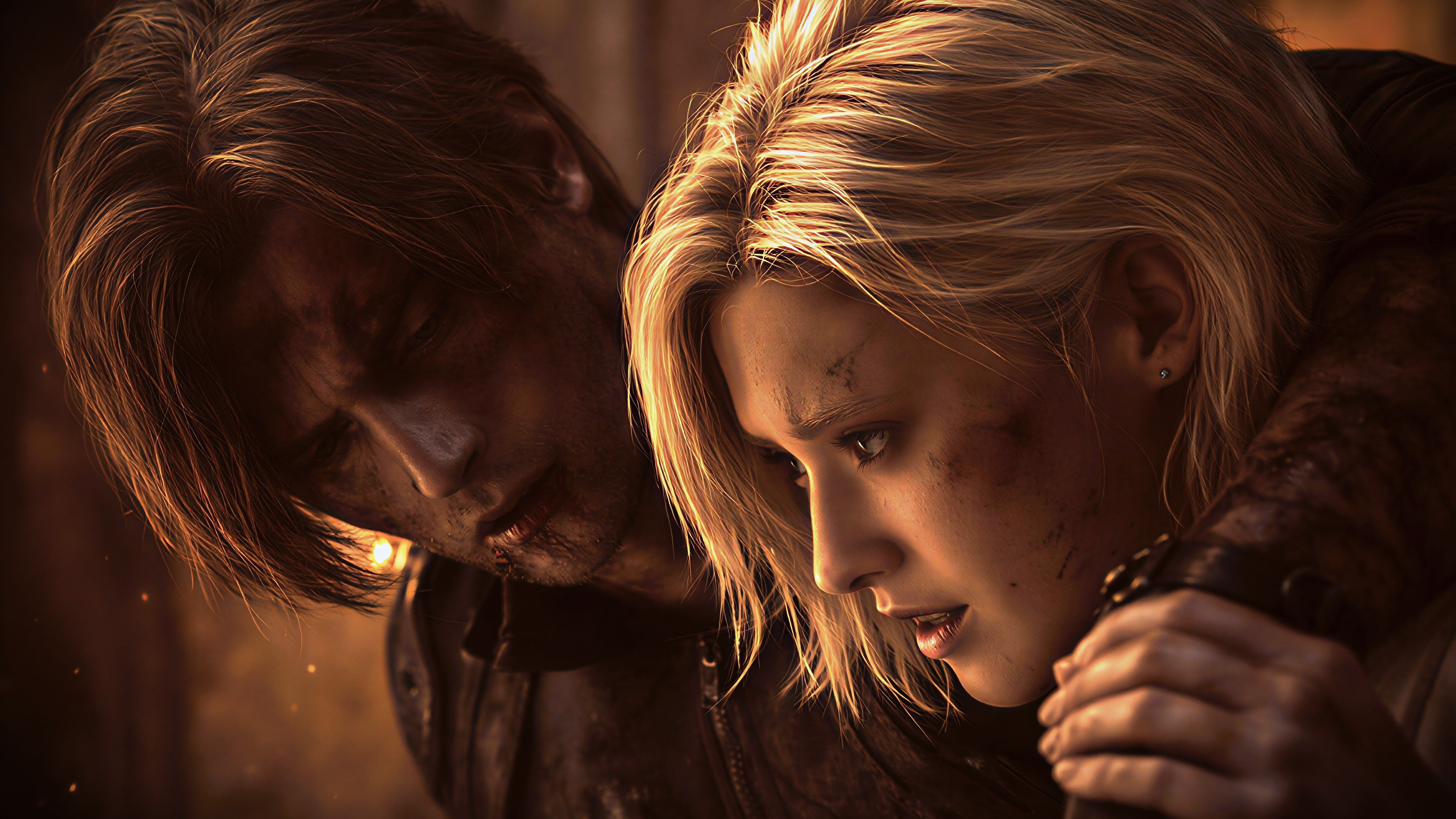 Leon S. Kennedy and Ashley Graham from Resident Evil 4 HD Wallpaper
