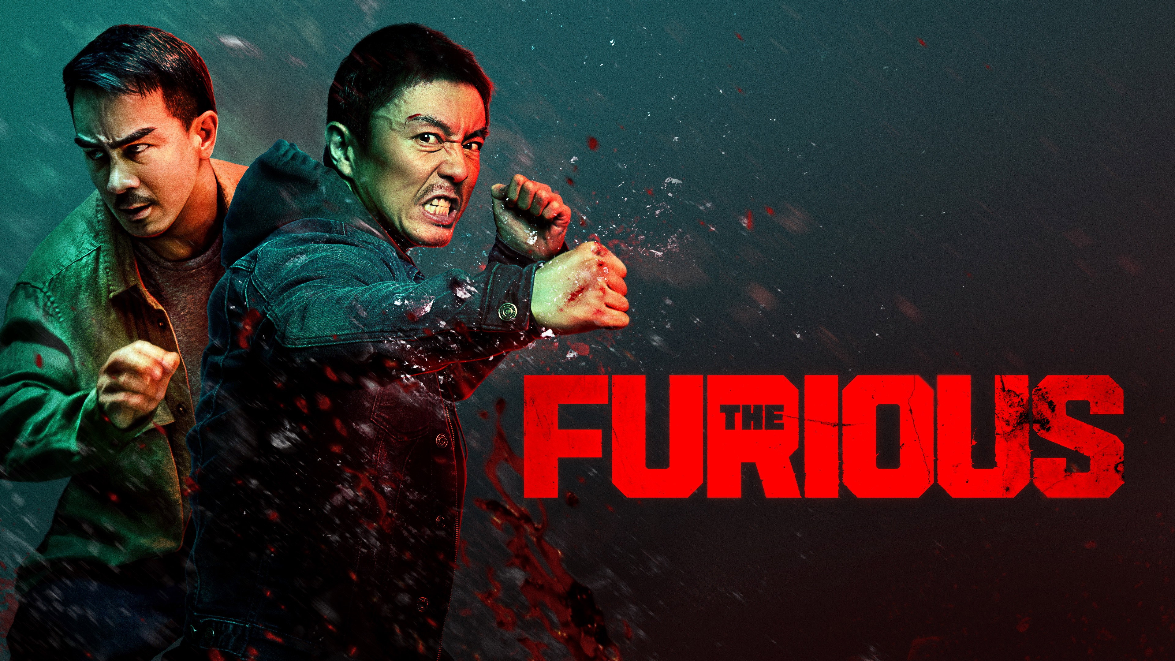 Movie poster for The Furious featuring two fighting men HD Wallpaper