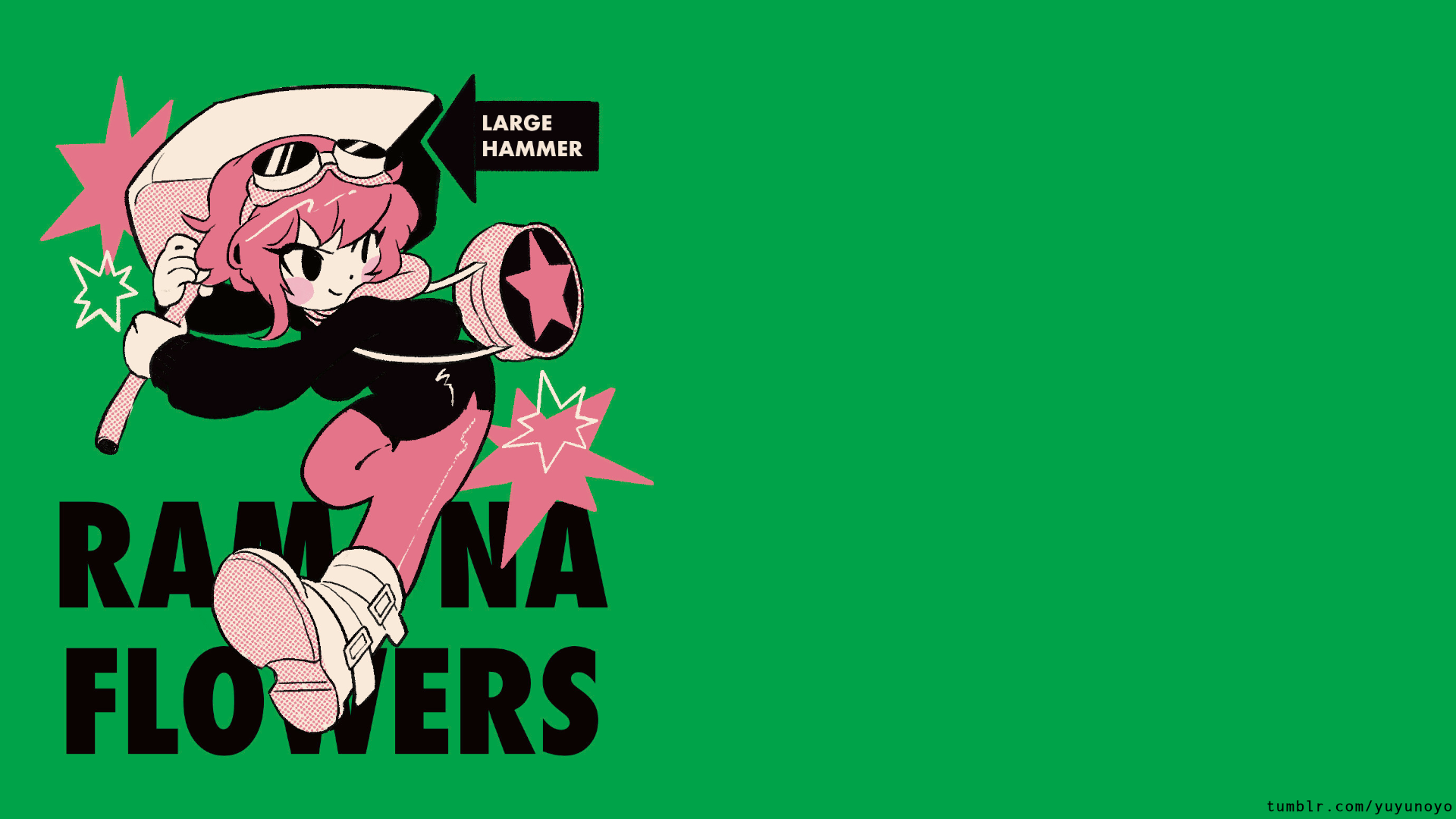 Ramona Flowers from Scott Pilgrim with Large Hammer HD Wallpaper