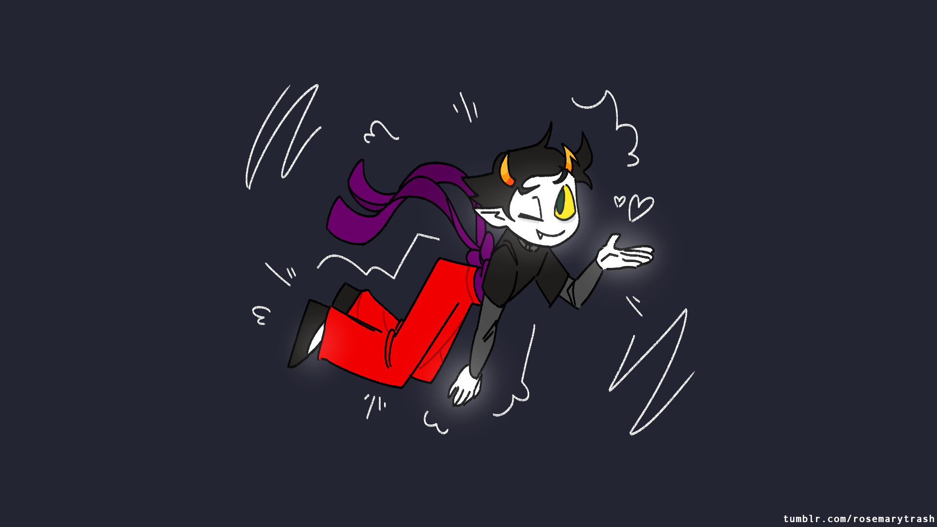 Karkat Vantas from Homestuck Floating HD Wallpaper