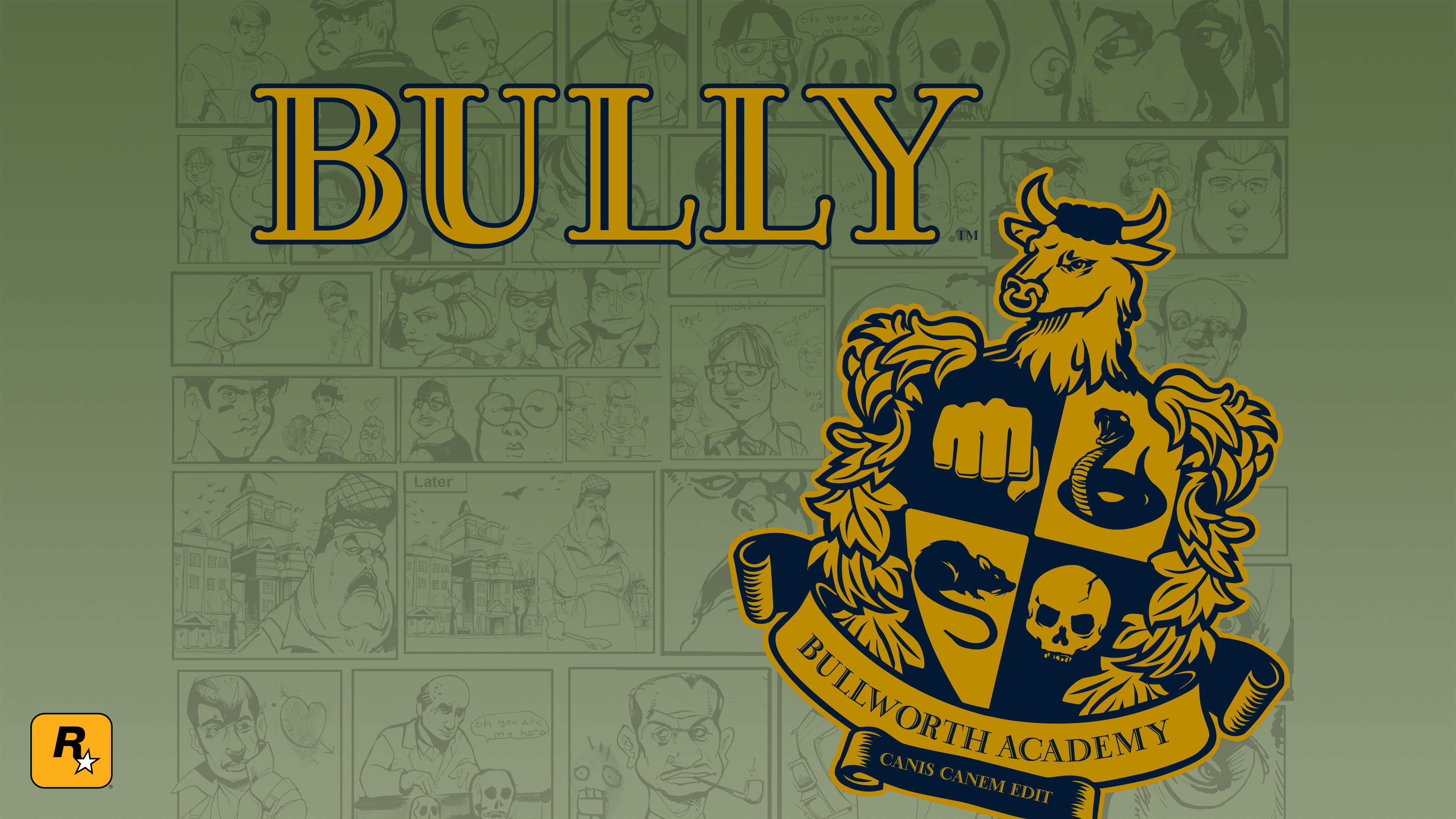 Bully Video Game Logo and Bullworth Academy Crest HD Wallpaper