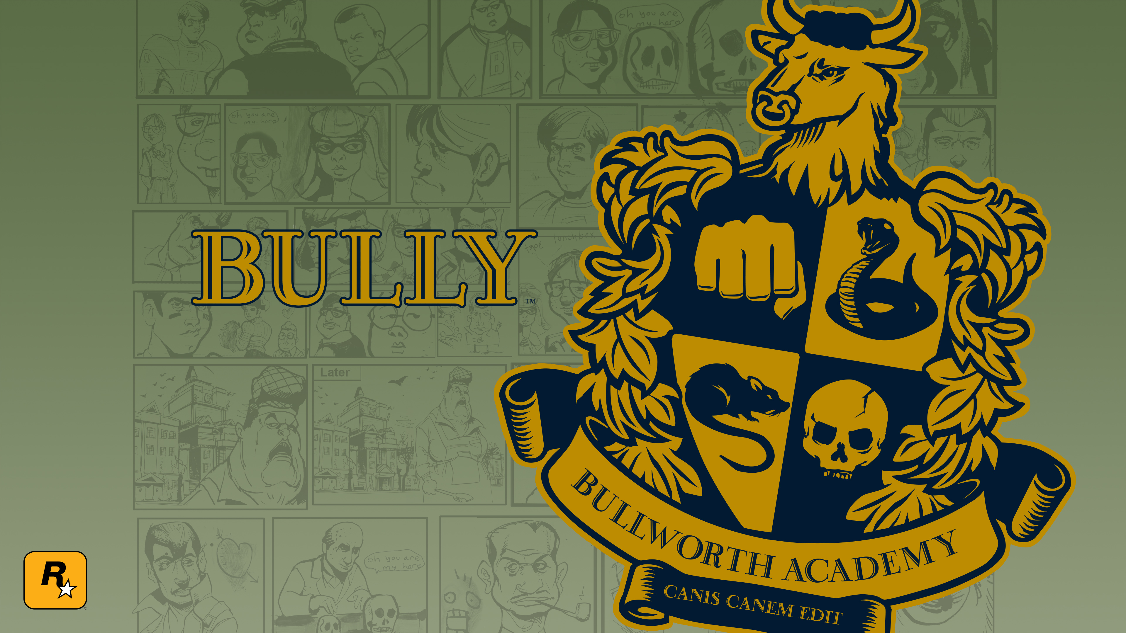 Bullworth Academy Crest and Logo from Bully Video Game HD Wallpaper
