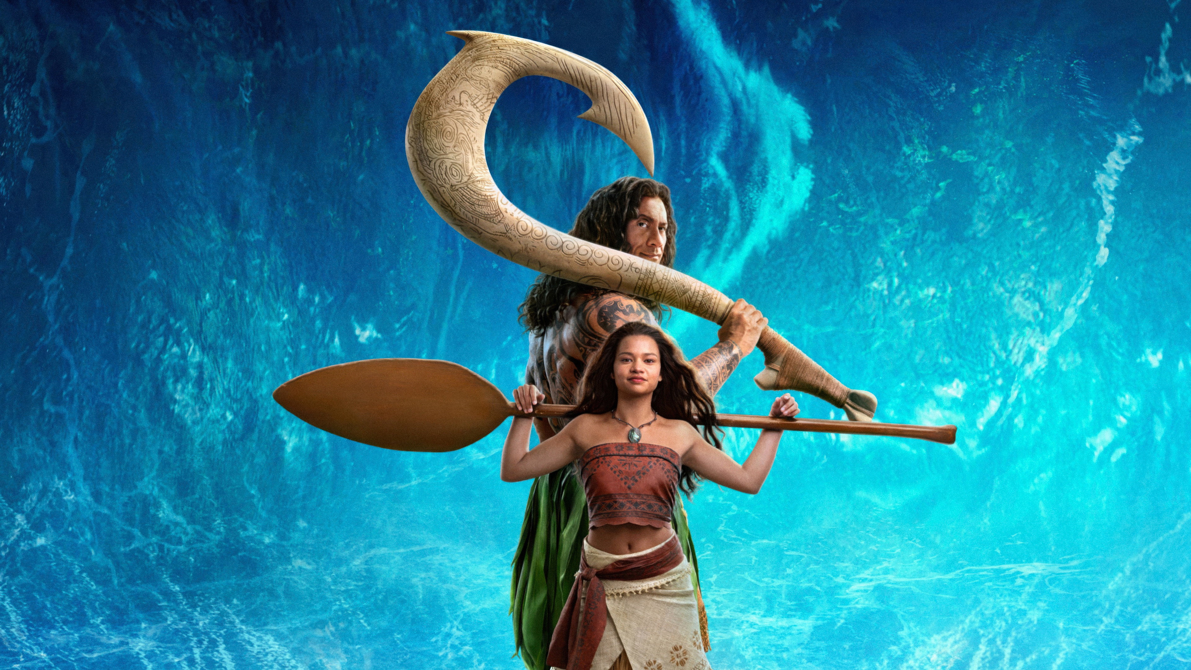 Live-Action Moana and Maui in Disney's Moana HD Wallpaper