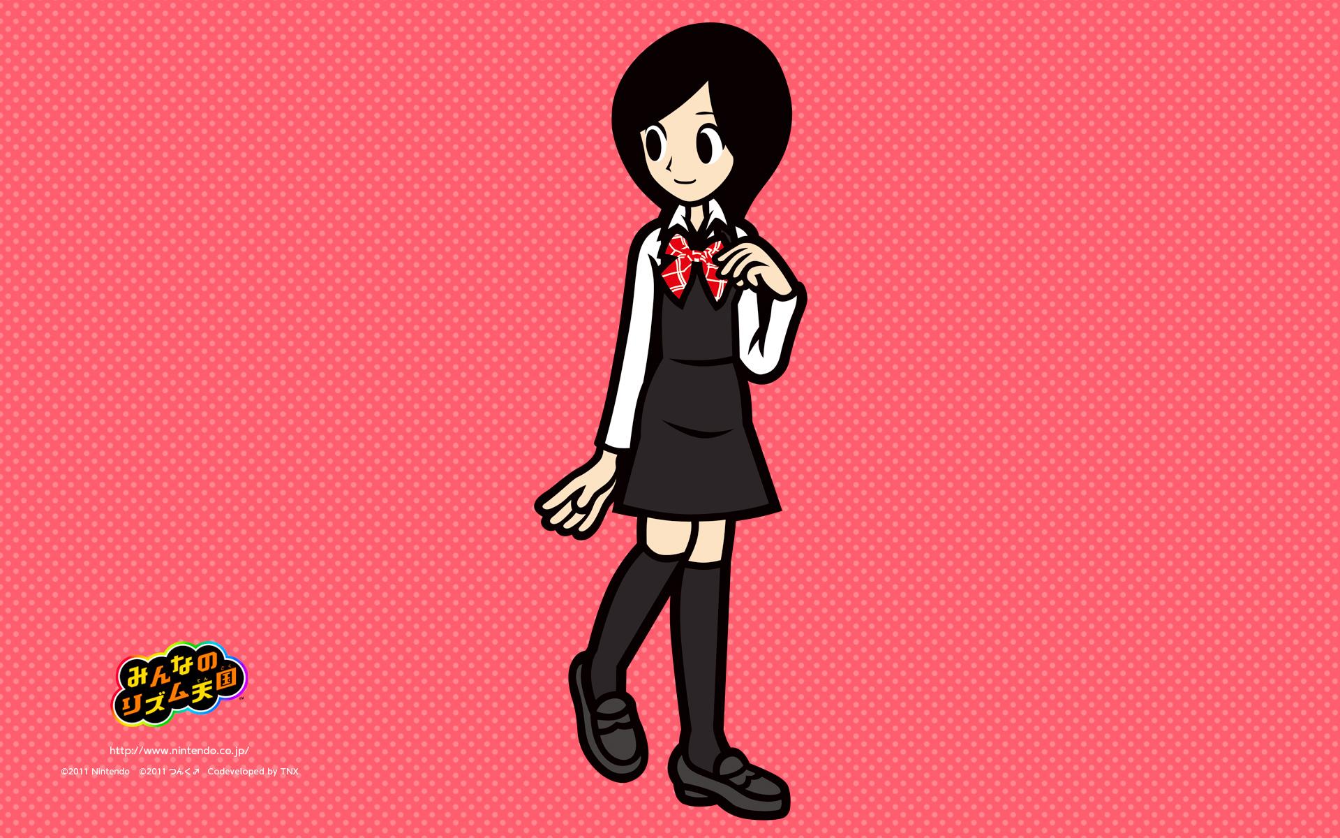 Tap Trial Girl from Rhythm Heaven Fever HD Wallpaper