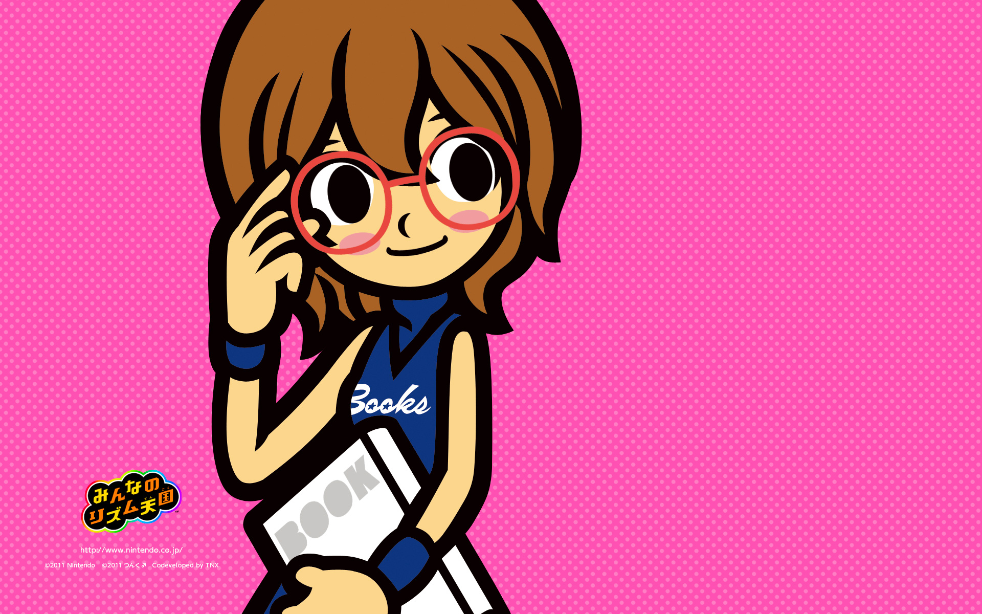 Reading Club Girl from Rhythm Heaven Fever HD Wallpaper
