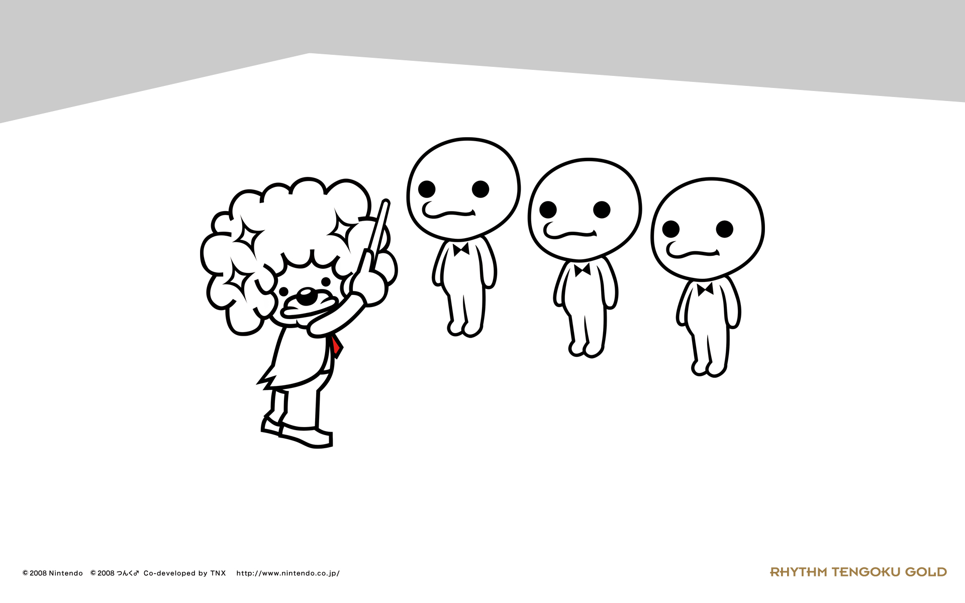 Chorus Kids and Conductor from Rhythm Tengoku Gold HD Wallpaper