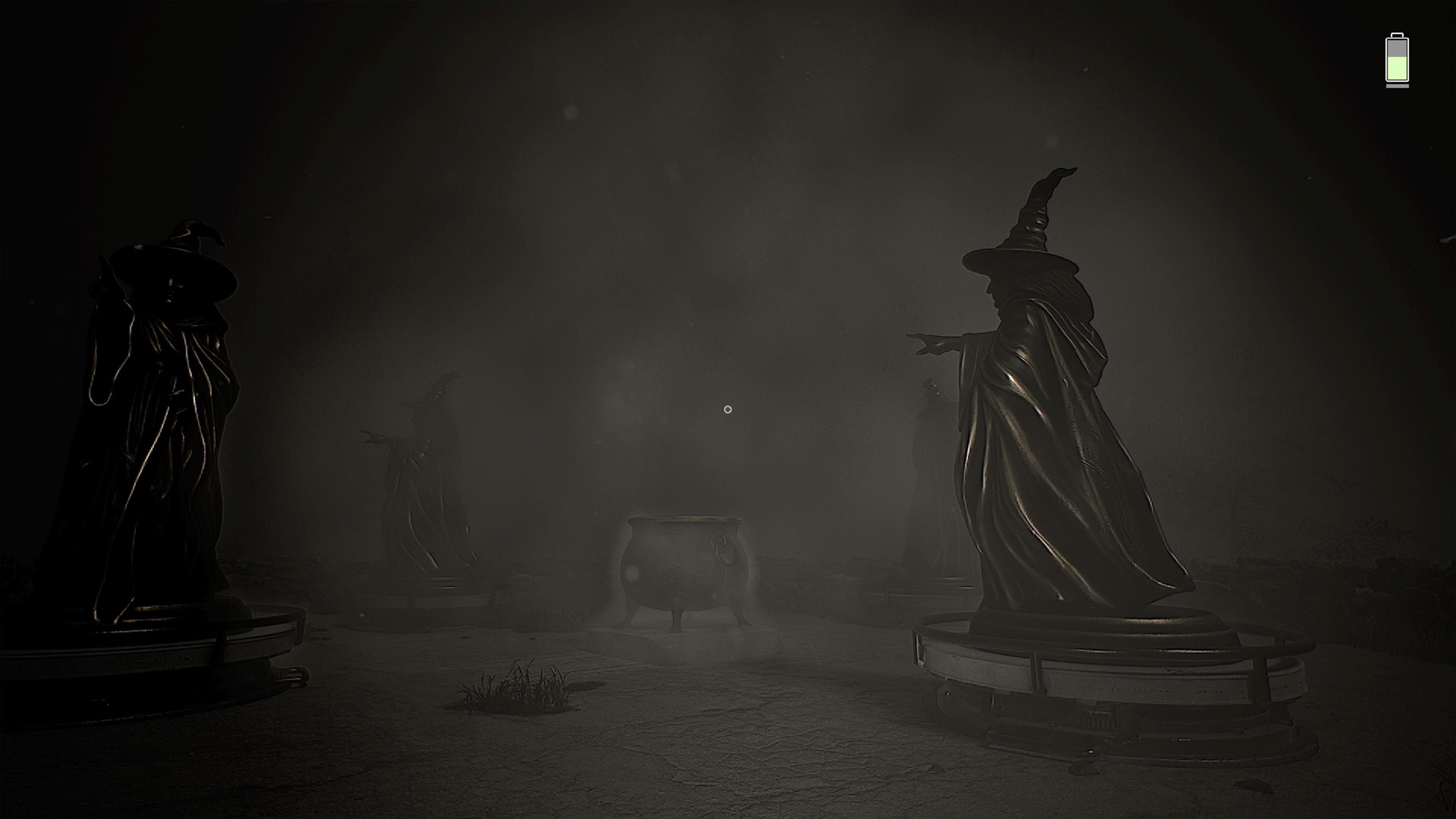 Witch Statues and Cauldron in Escape from Umbra HD Wallpaper