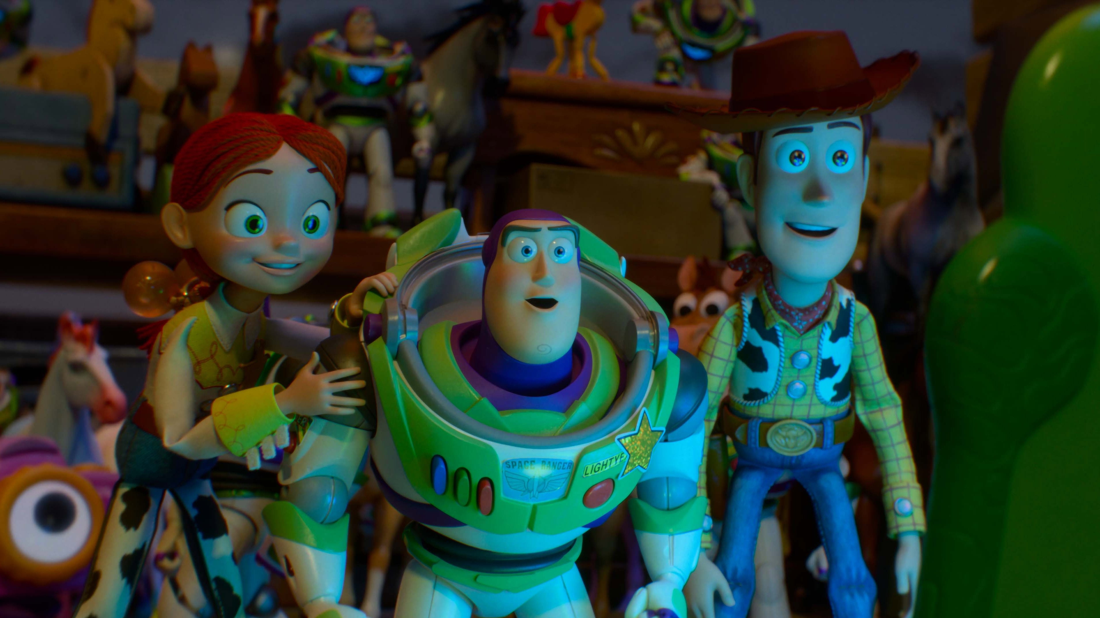 Jessie, Buzz Lightyear, and Woody in Toy Story HD Wallpaper