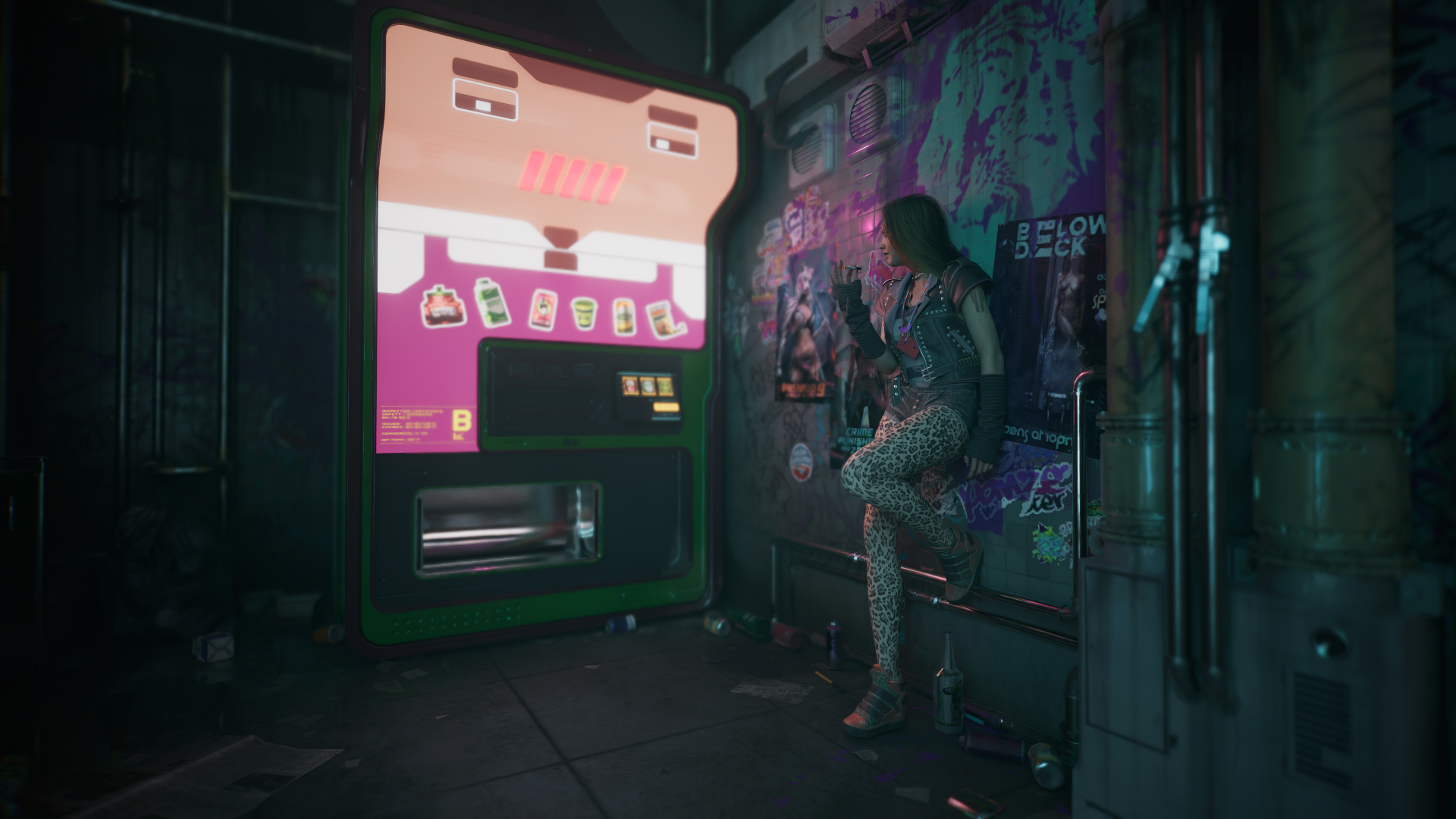 Theo and Brendan Vending Machine in Cyberpunk 2077 HD Wallpaper
