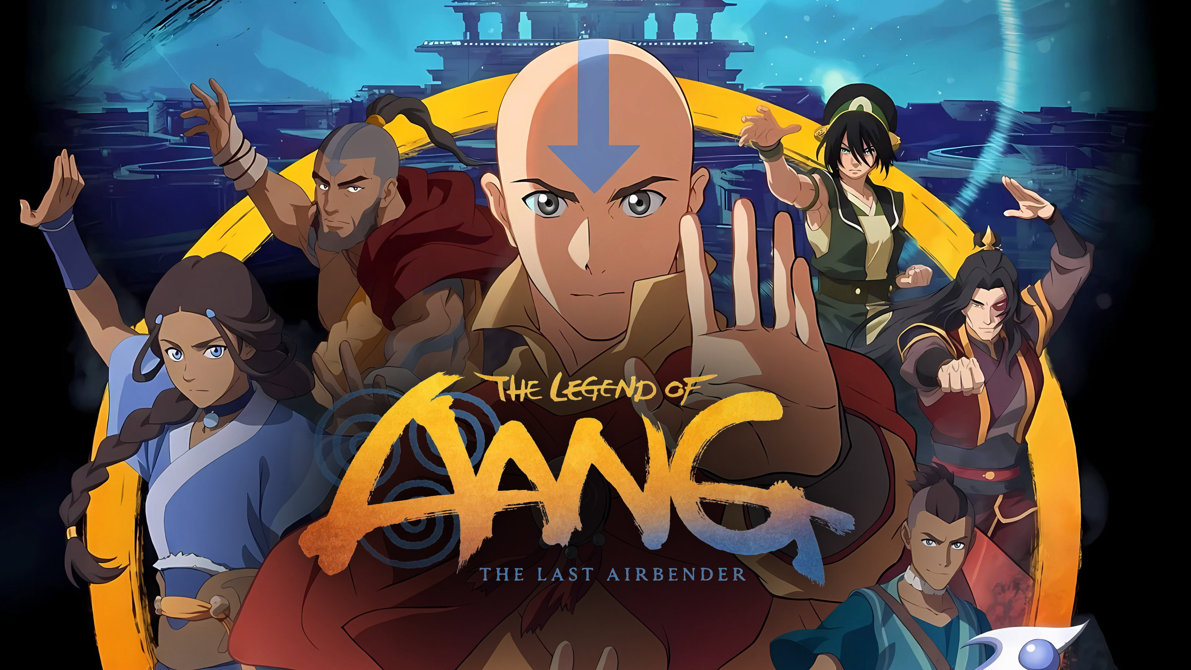 Aang and the Gaang in The Legend of Aang HD Wallpaper