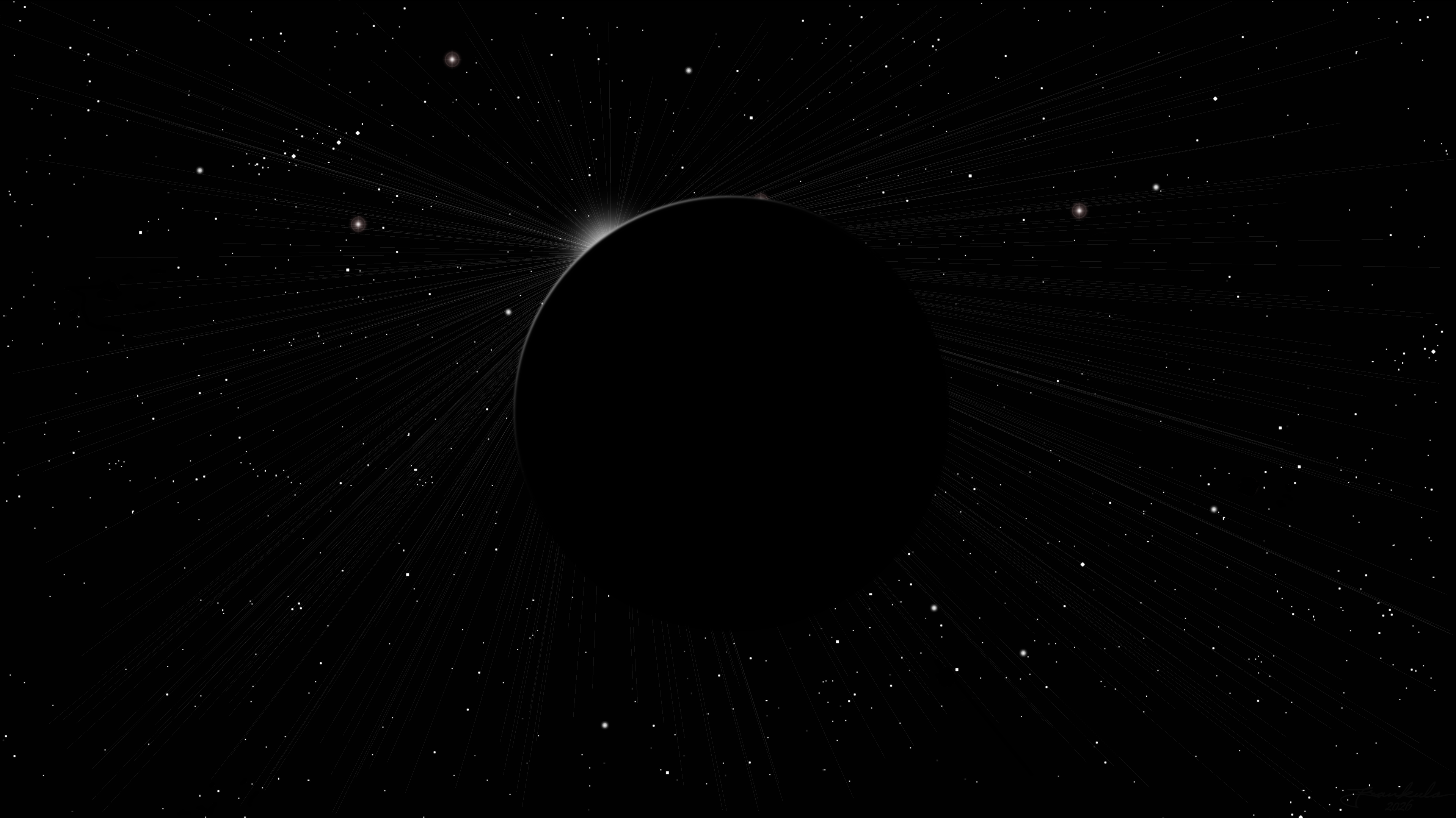 Total Eclipse of a Star by a Dark Planet HD Wallpaper