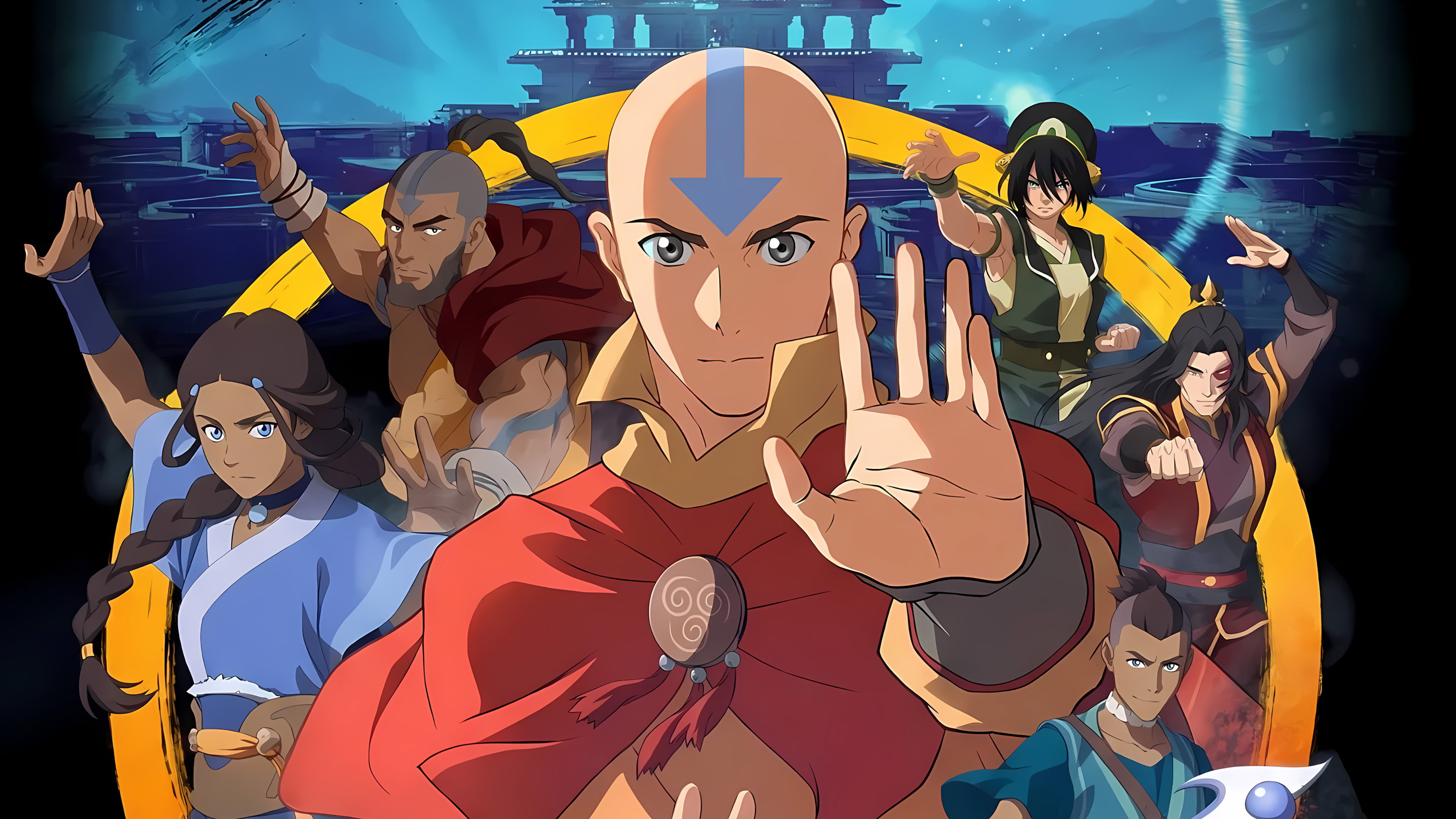 Adult Gaang in Avatar Aang: The Last Airbender HD Wallpaper
