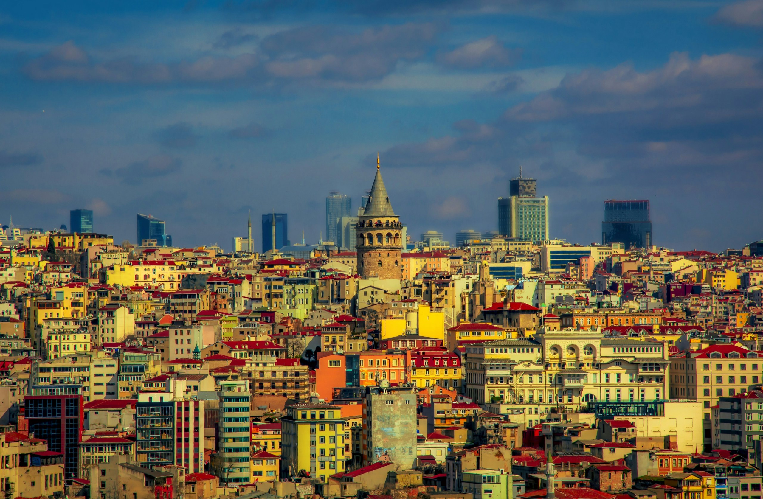 The Galata Tower and Istanbul City Skyline HD Wallpaper