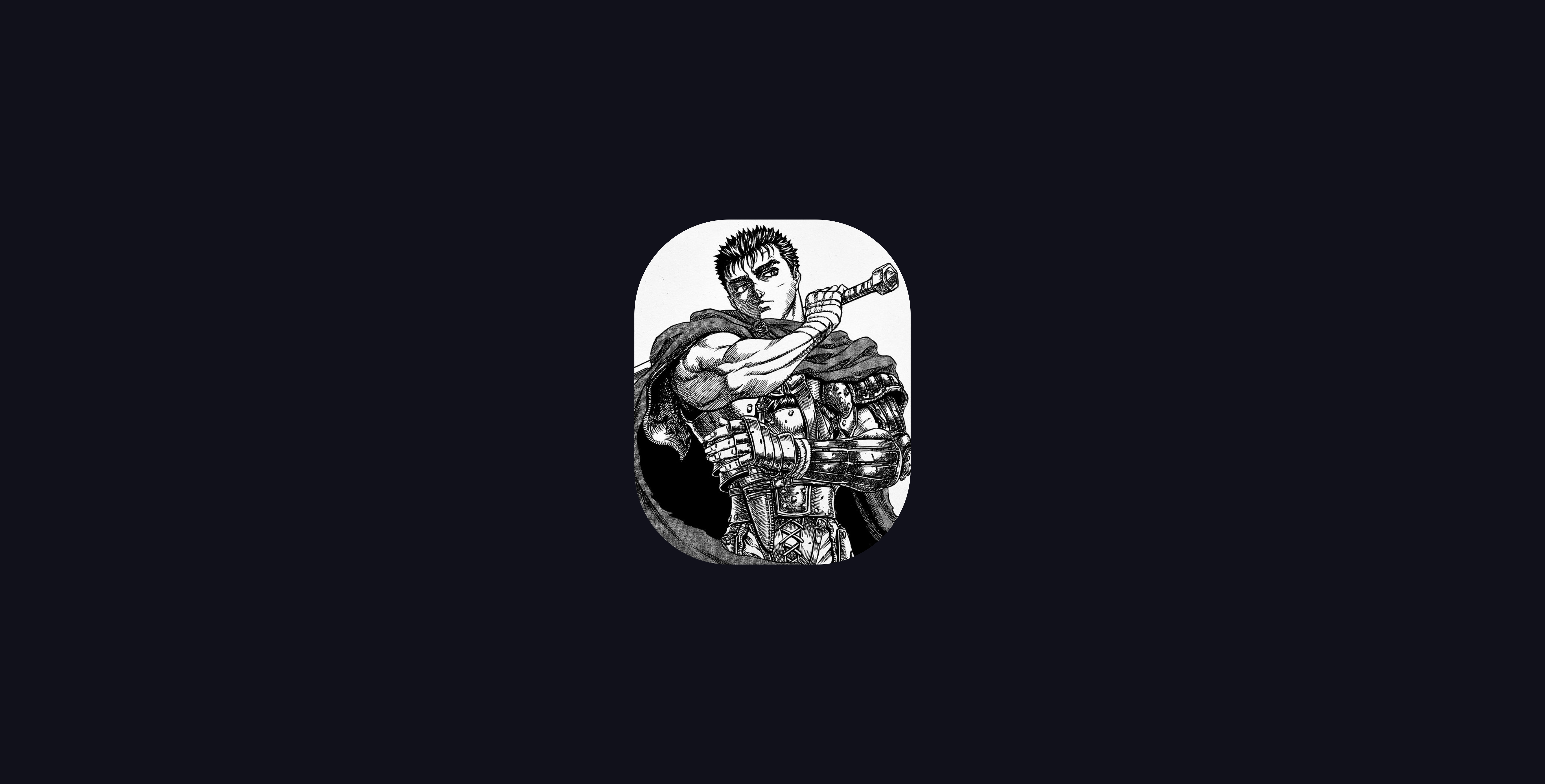 Guts from Berserk Minimalist Manga Illustration HD Wallpaper