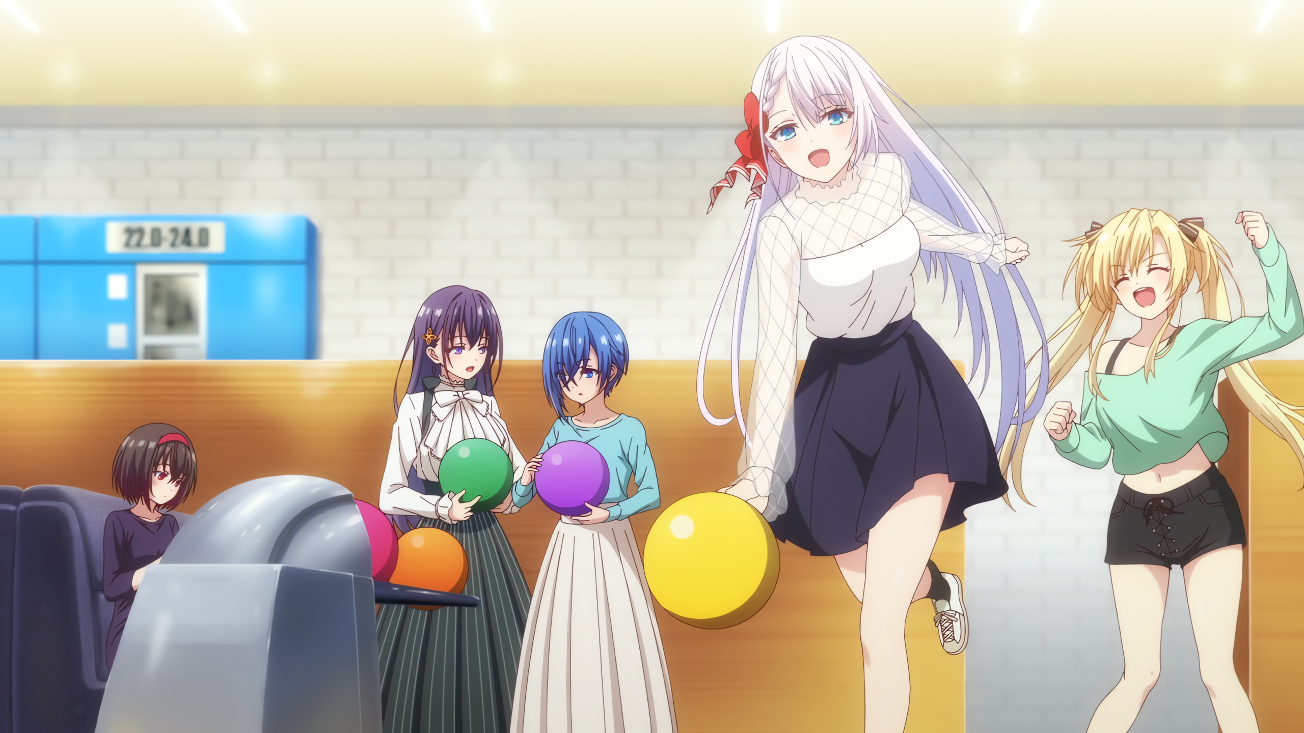Alisa Kujou and Friends Bowling in Roshidere HD Wallpaper