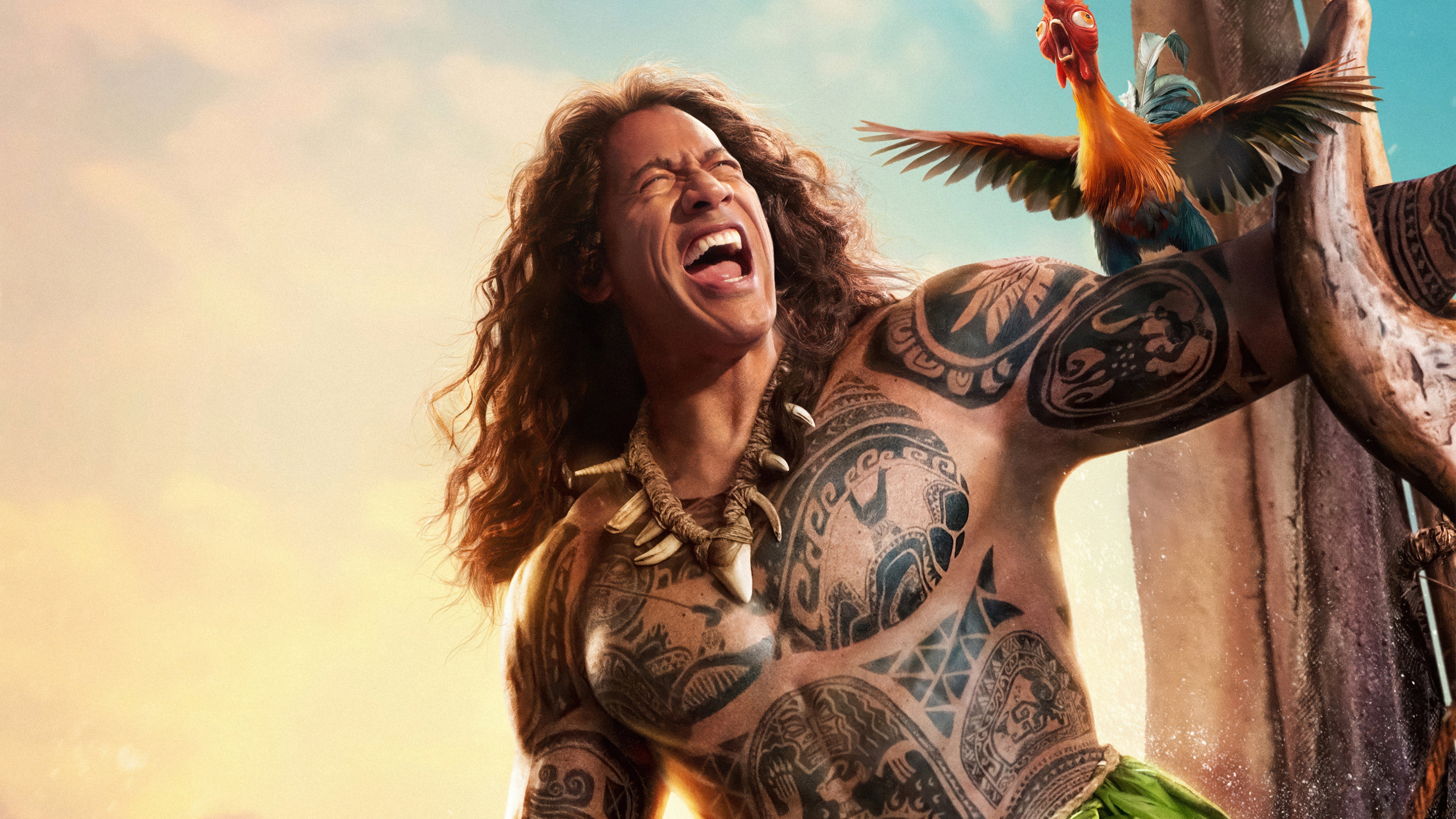 Dwayne Johnson as Maui in Live-Action Moana HD Wallpaper
