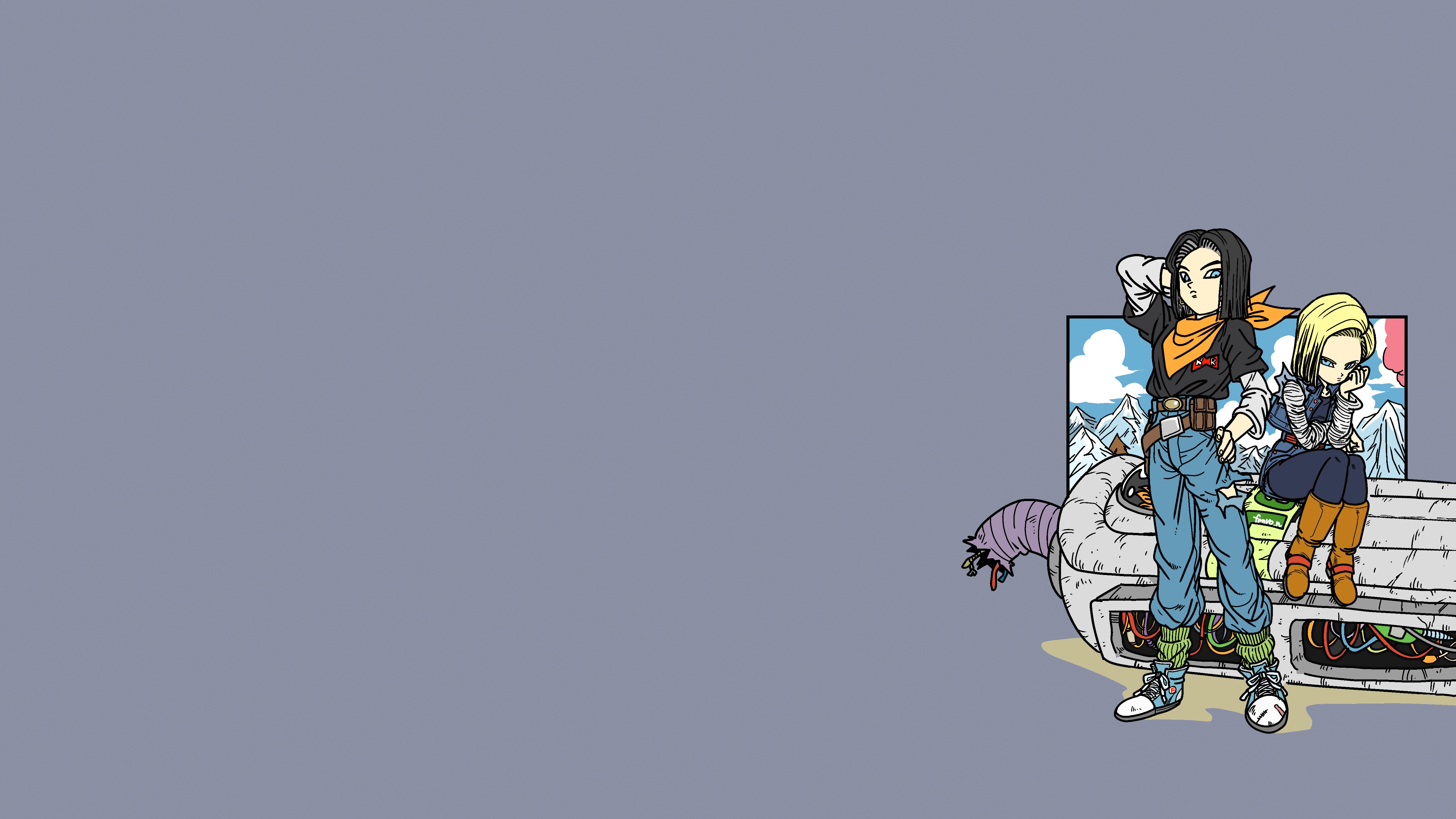 Android 17 and Android 18 from Dragon Ball HD Wallpaper