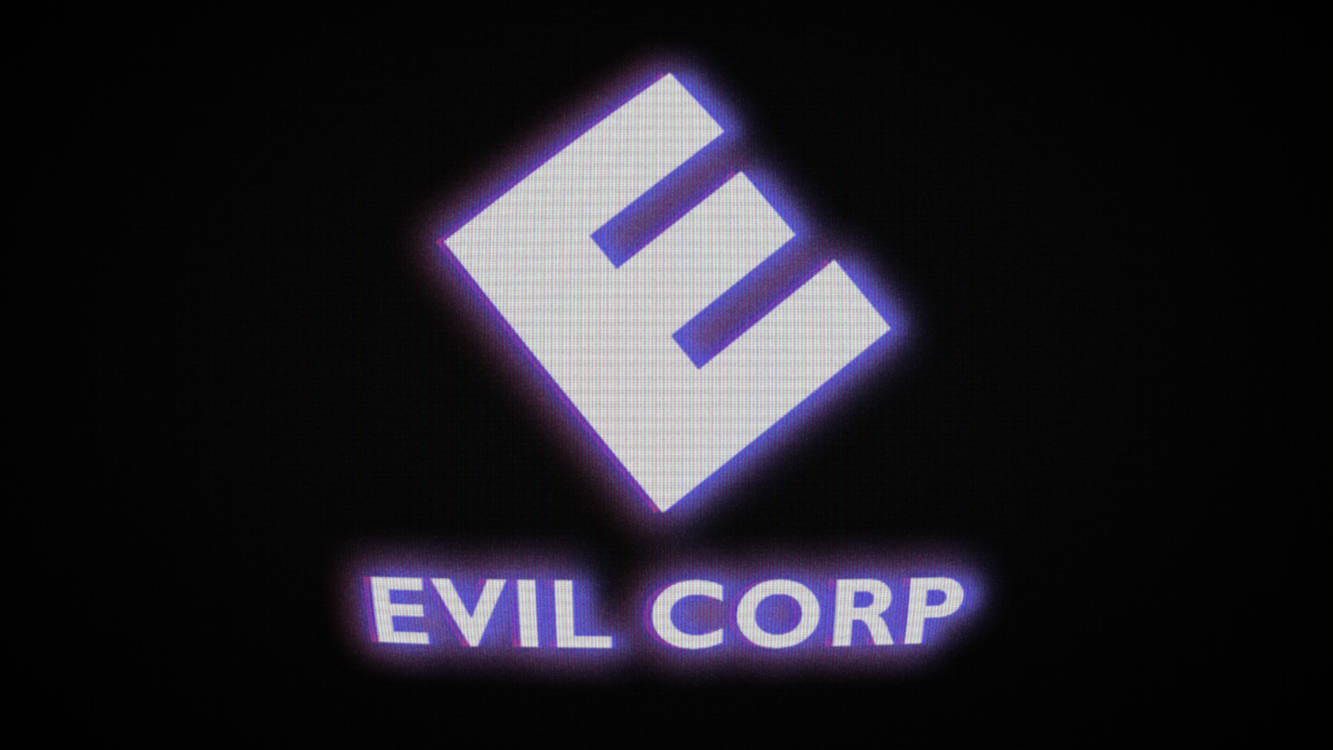 Evil Corp Logo with Neon Glow from Mr. Robot HD Wallpaper