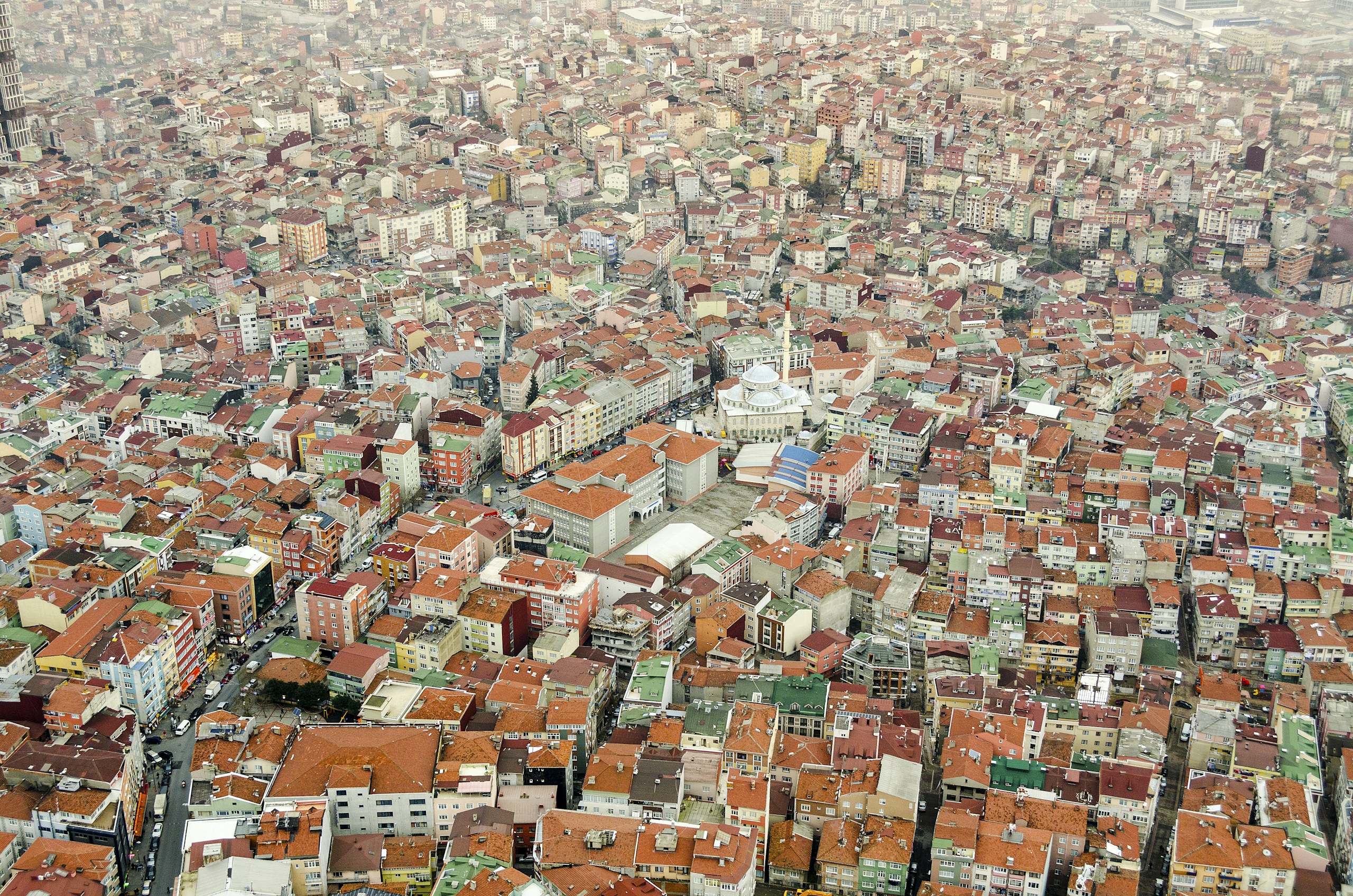 Aerial View of Densely Populated City HD Wallpaper