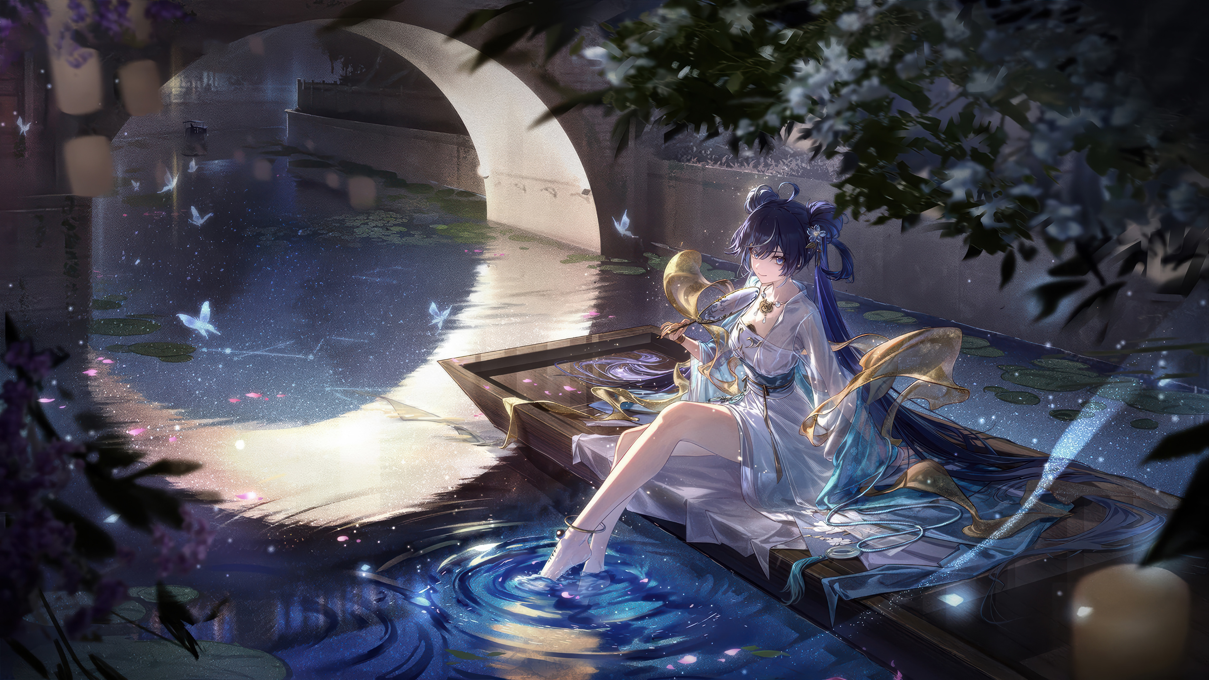 Raiden Mei from Honkai Impact 3rd on a Boat HD Wallpaper