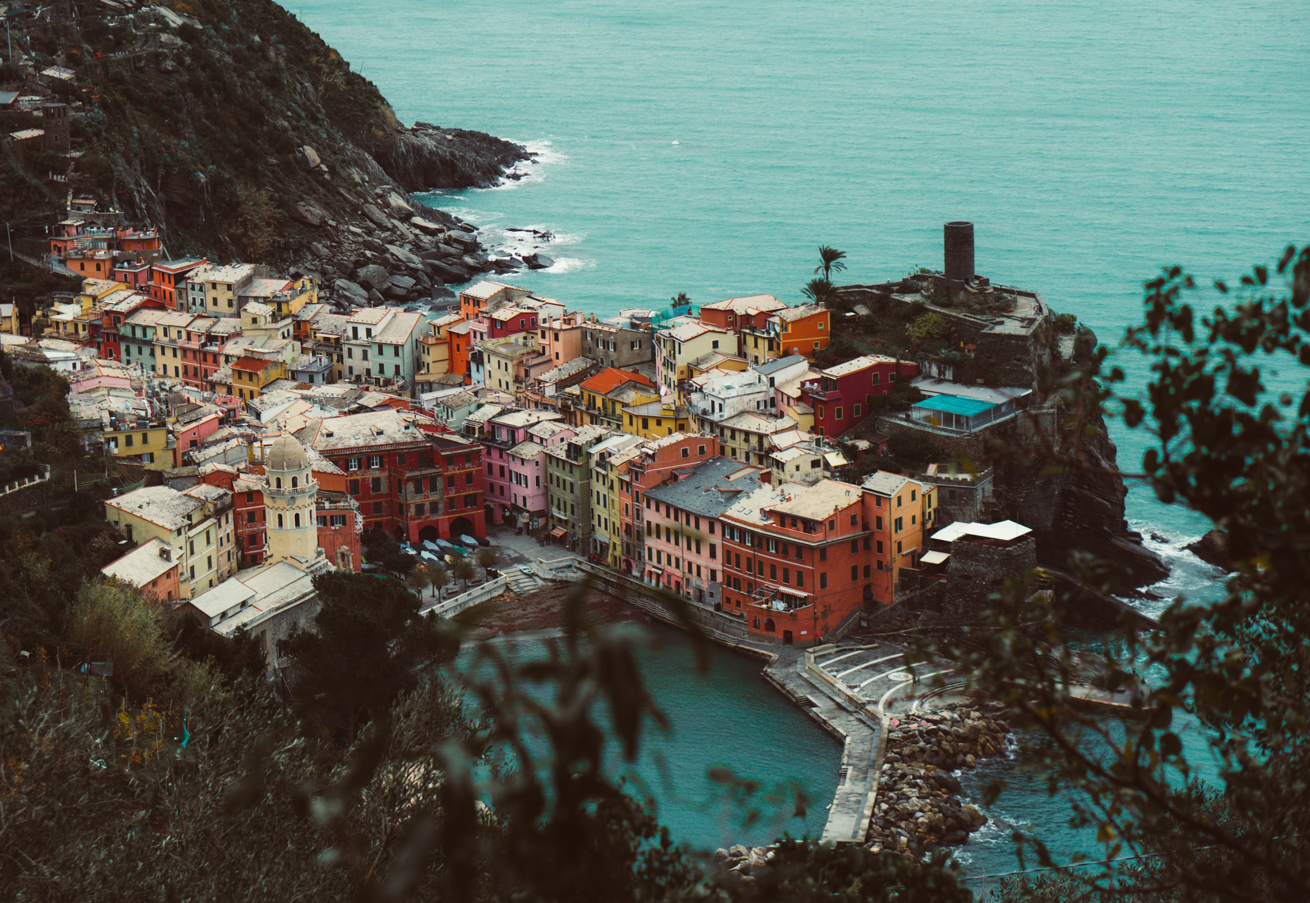 Coastal Village of Vernazza in Cinque Terre Italy HD Wallpaper