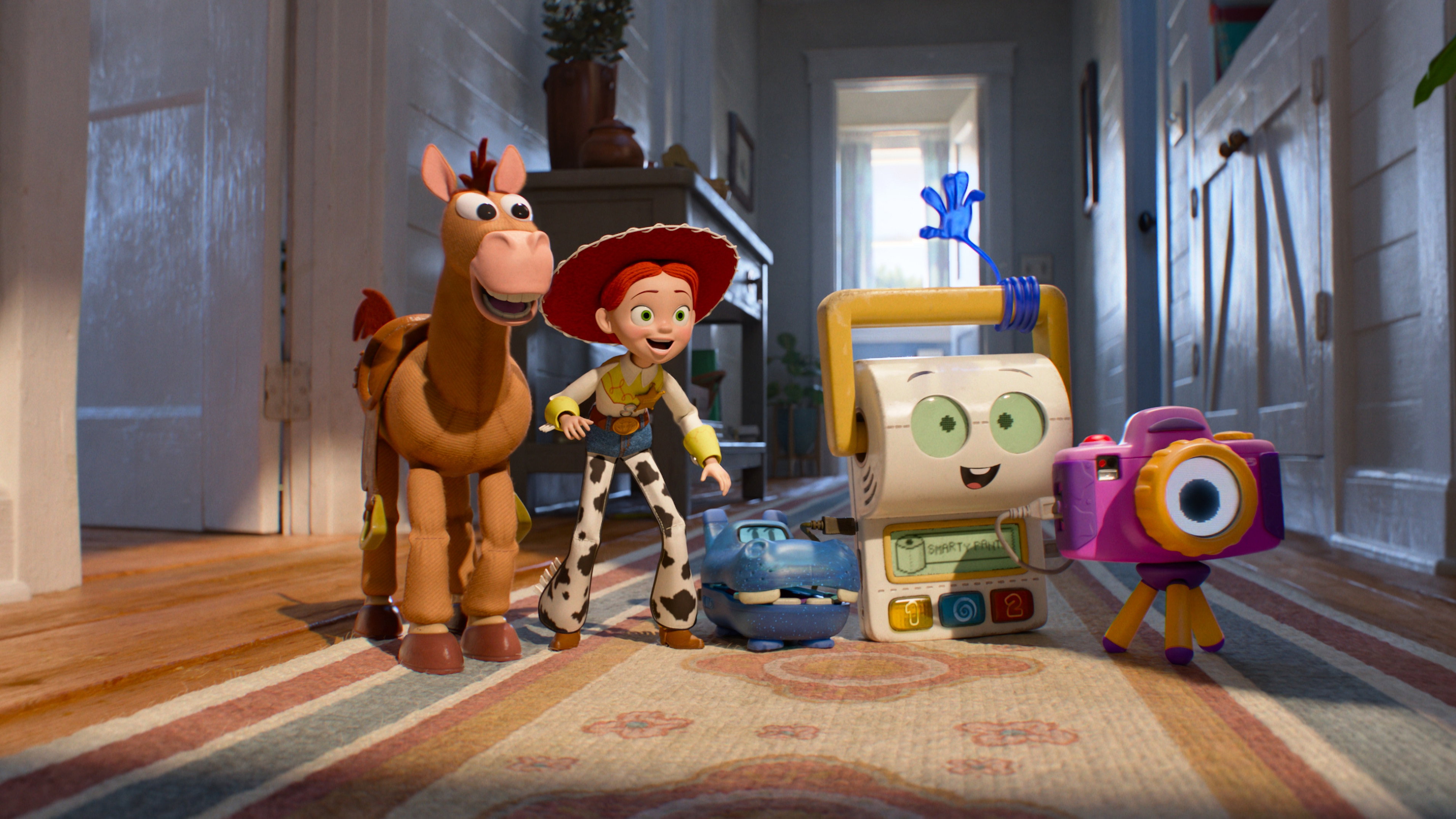 Jessie, Bullseye, and other toys in Toy Story 5 HD Wallpaper
