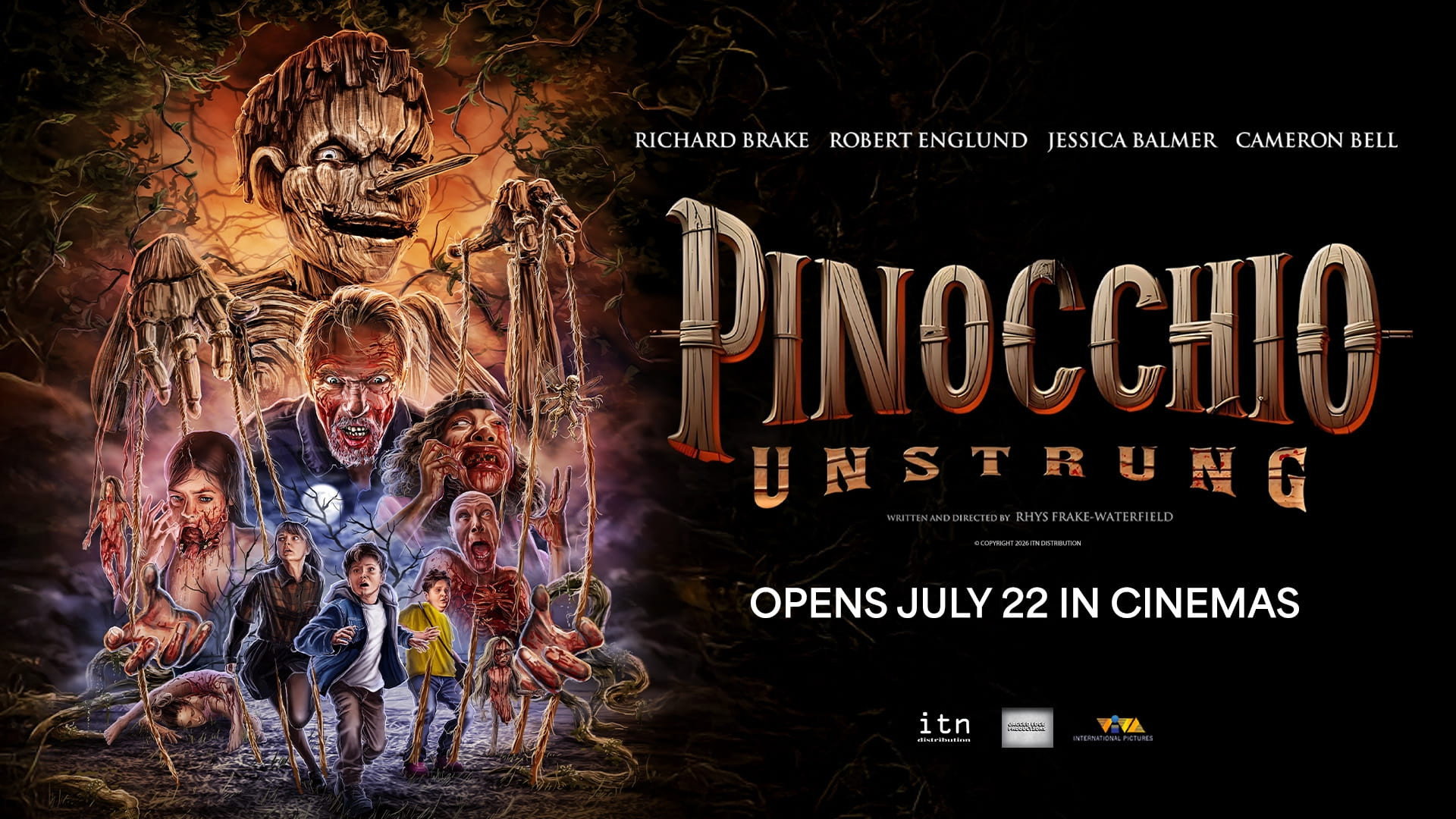 Movie poster for Pinocchio Unstrung horror film HD Wallpaper