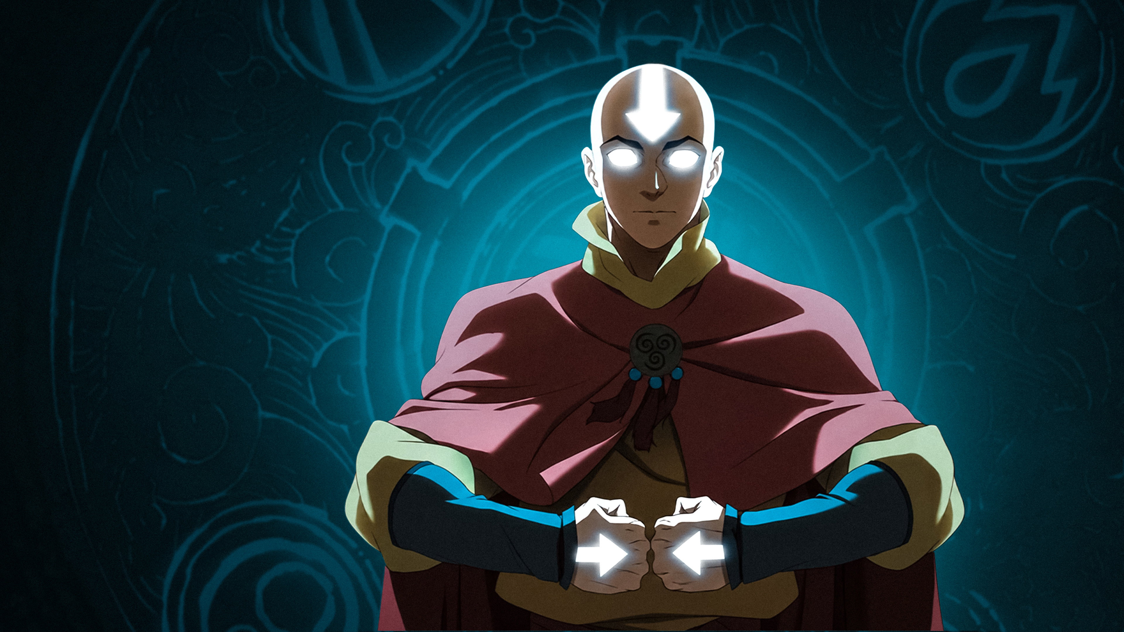 Adult Avatar Aang in the Avatar State HD Wallpaper