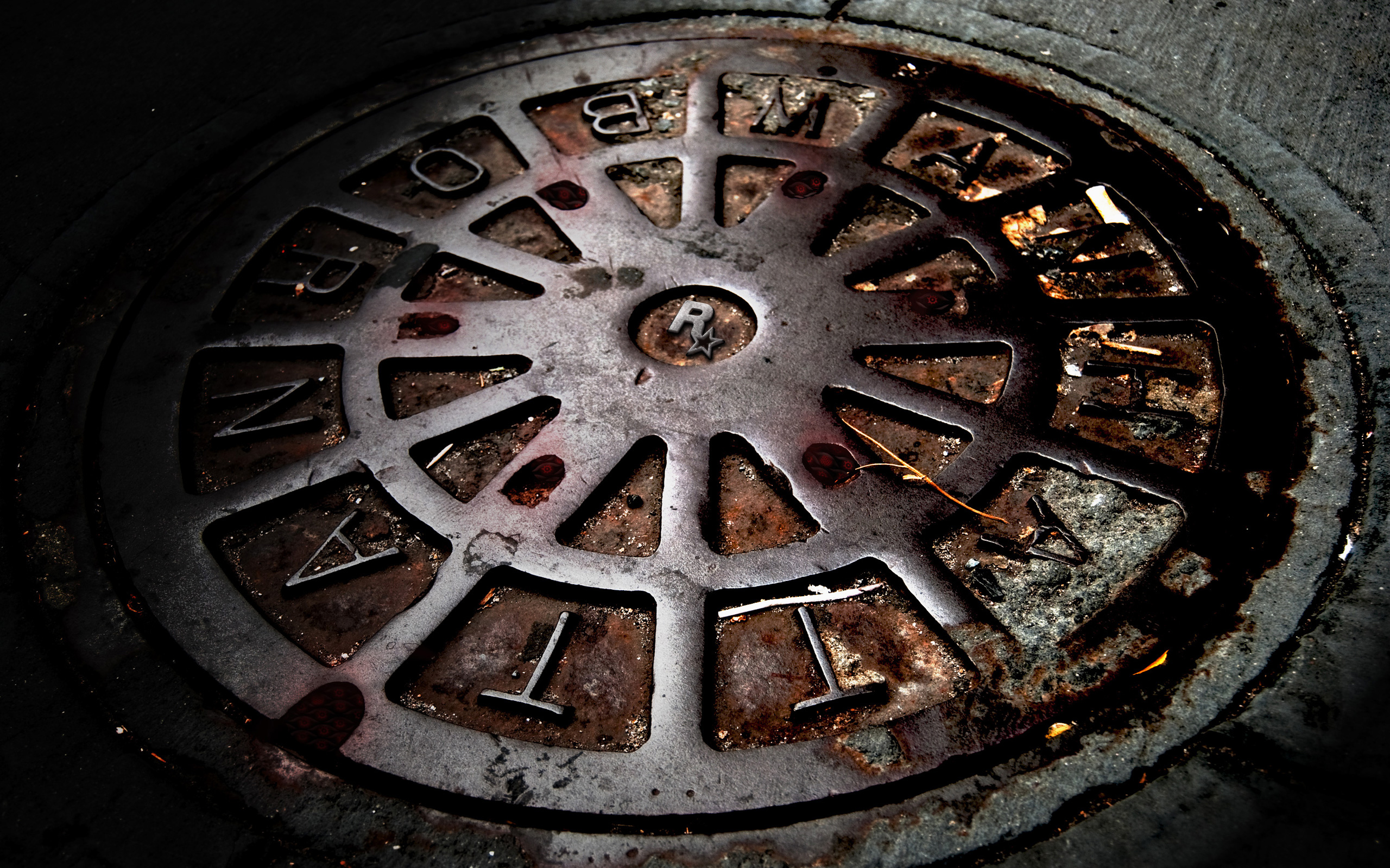 Rockstar Games Manhole Cover from Grand Theft Auto HD Wallpaper