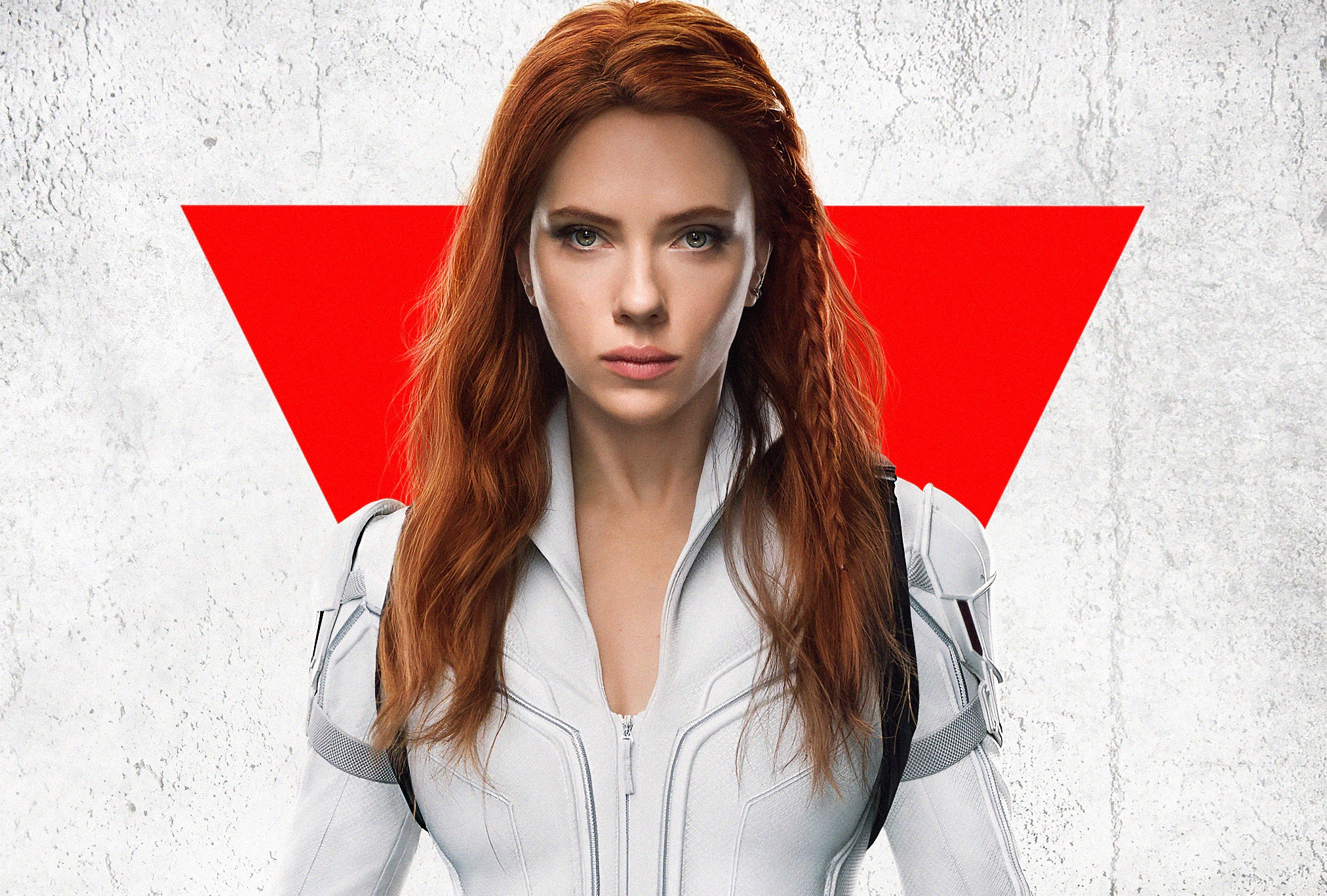 Black Widow in White Suit HD Wallpaper