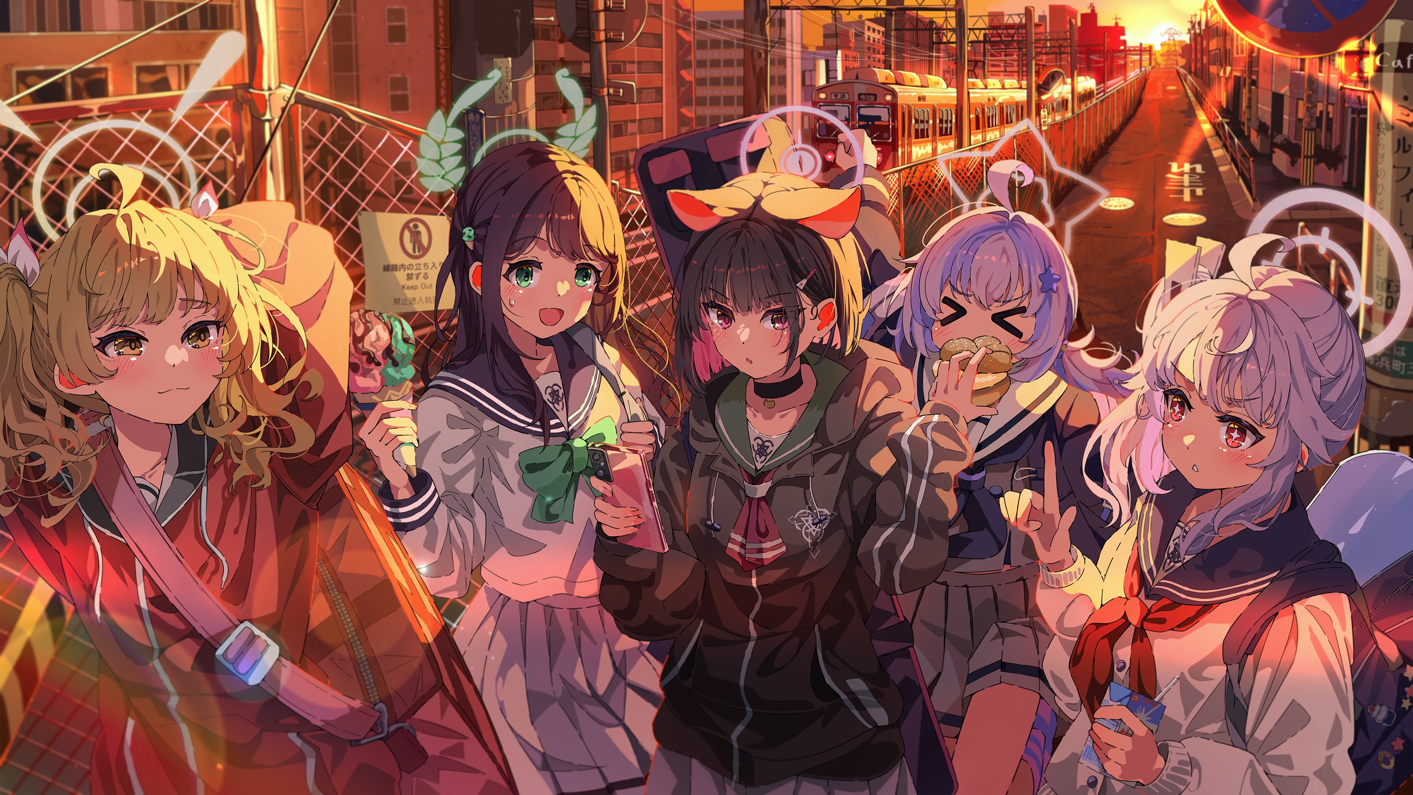 After-School Sweets Club and Reisa from Blue Archive HD Wallpaper