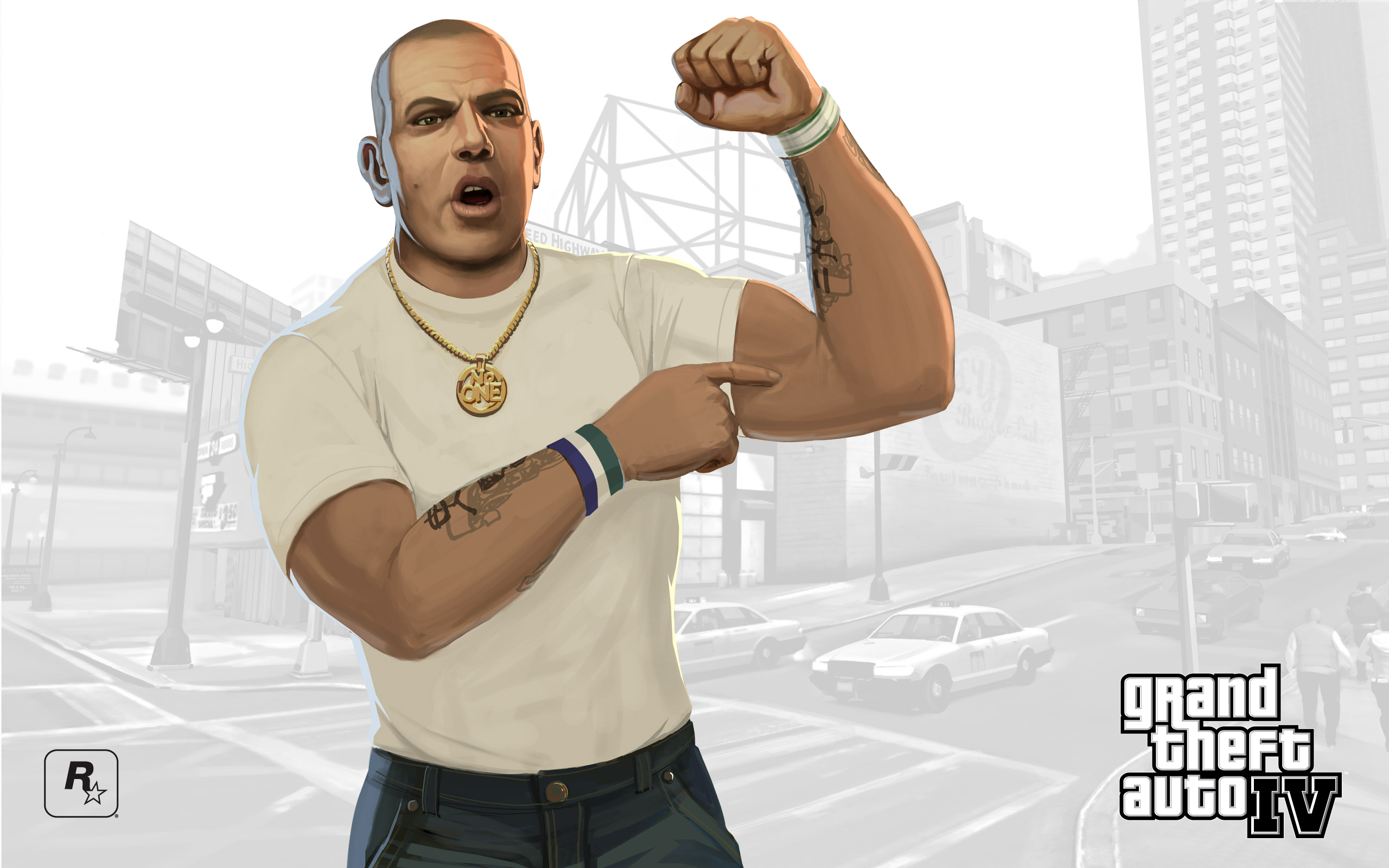 Brucie Kibbutz Flexing in Grand Theft Auto IV Artwork HD Wallpaper