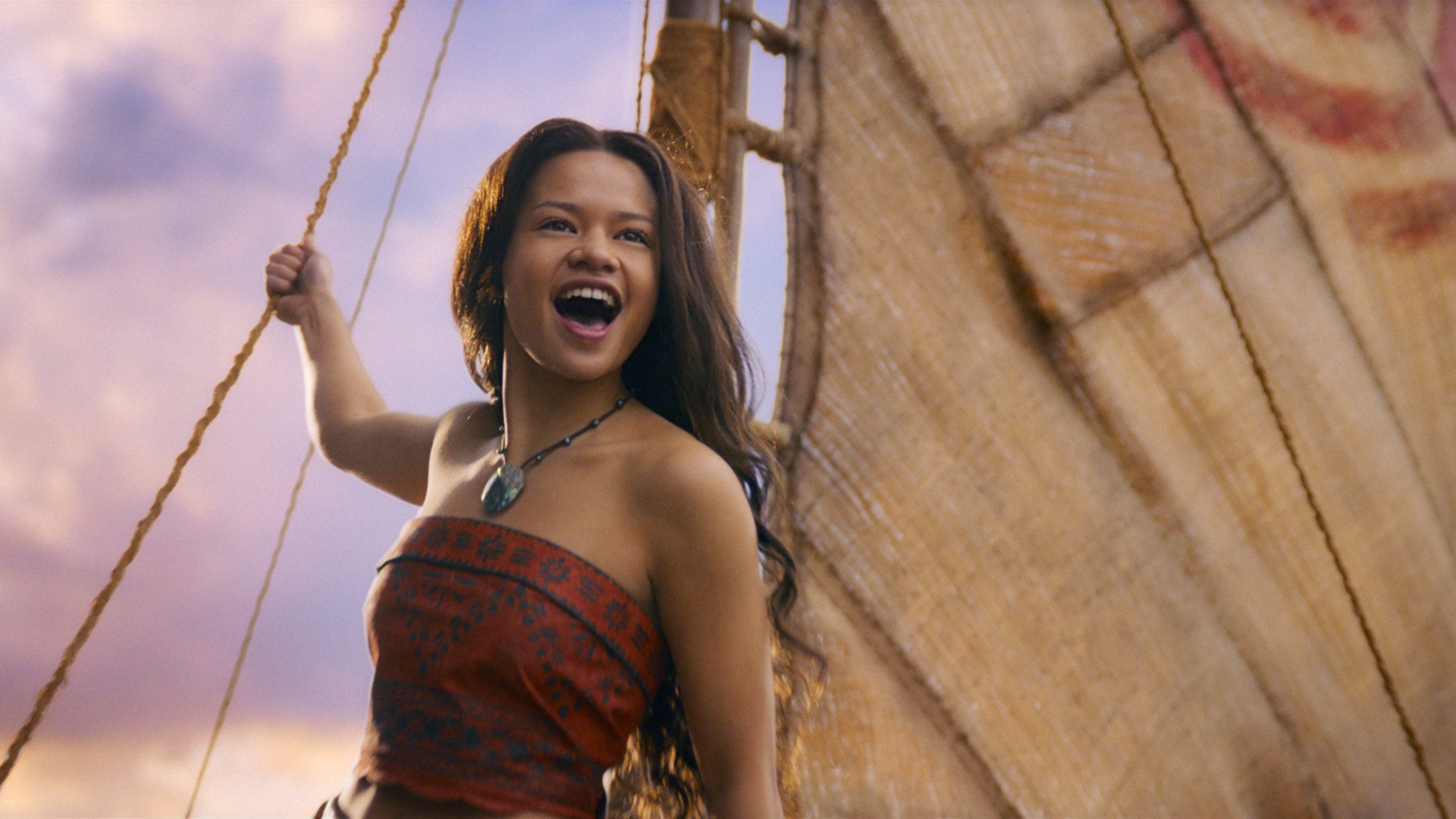 Catherine Laga'aia as Moana in Disney's Live-Action Moana HD Wallpaper